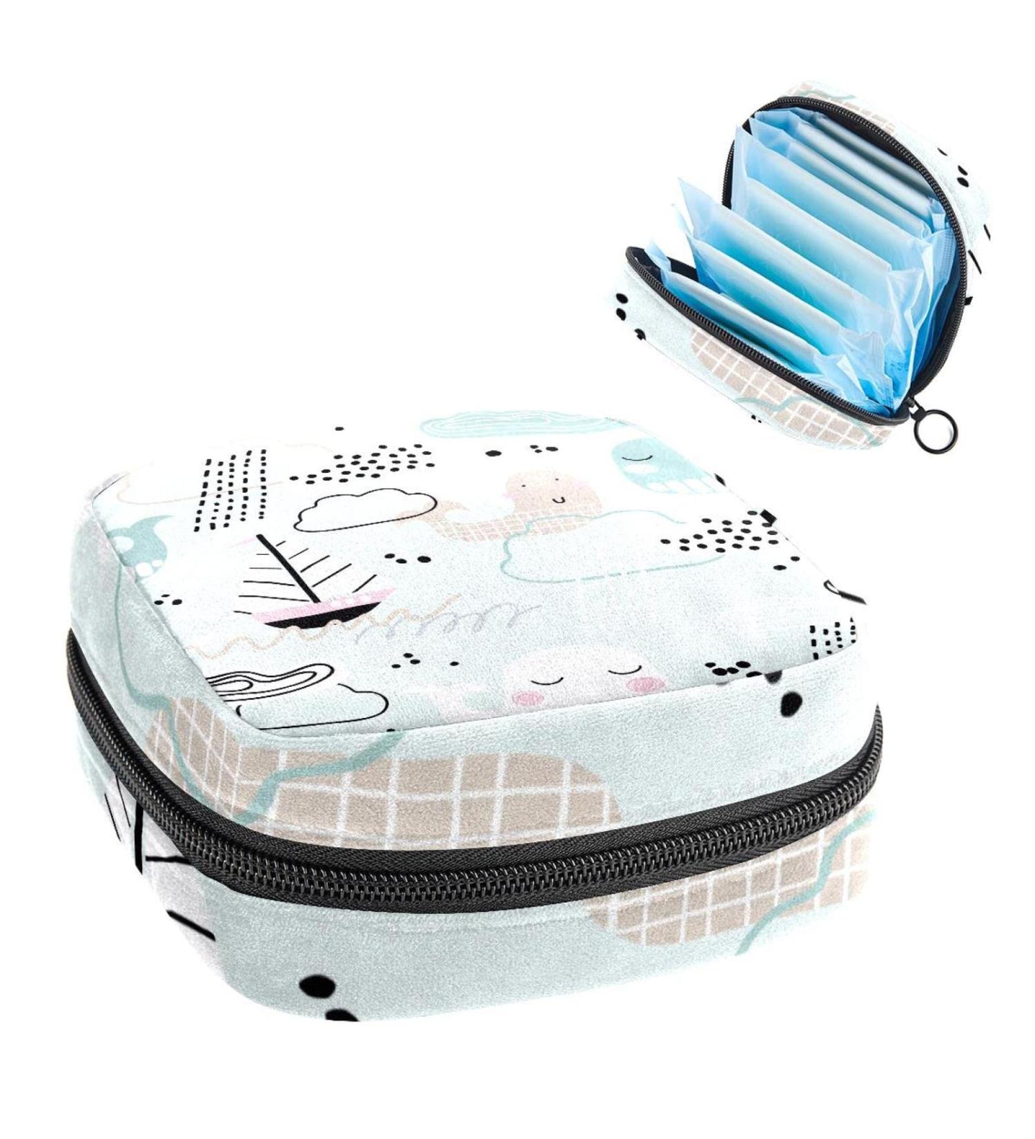 Womens Bonds Storage Pockets Stillpad Holder - Cute Sailboat Cloud Period Kit Bag | Feminine Product Bag for Women & Girls - Buy Online on GoSupps.com