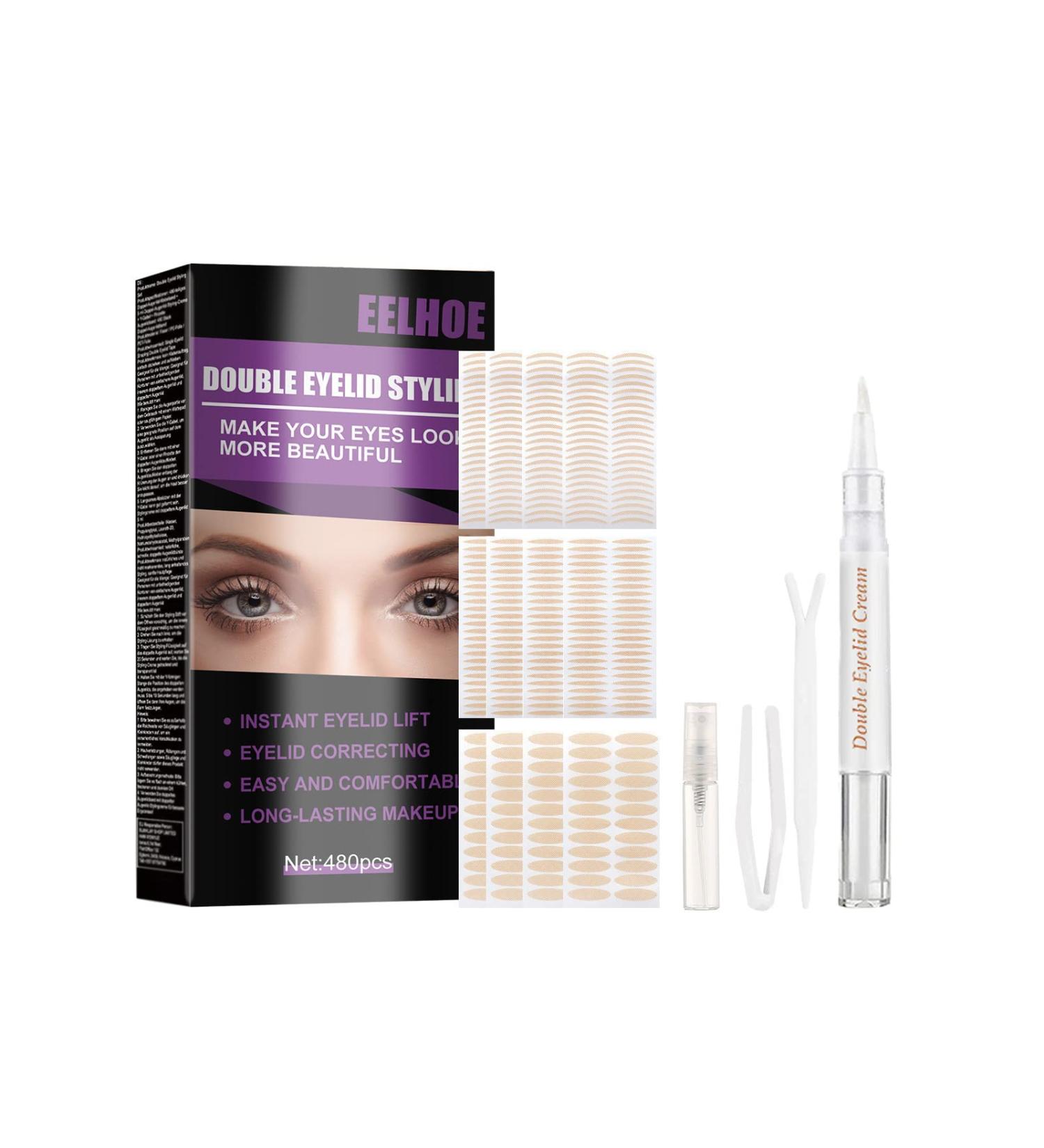 Invisible Waterproof Eyelid Tape Strips for Instant Eye Lift - 480 Count - Buy Online on GoSupps.com