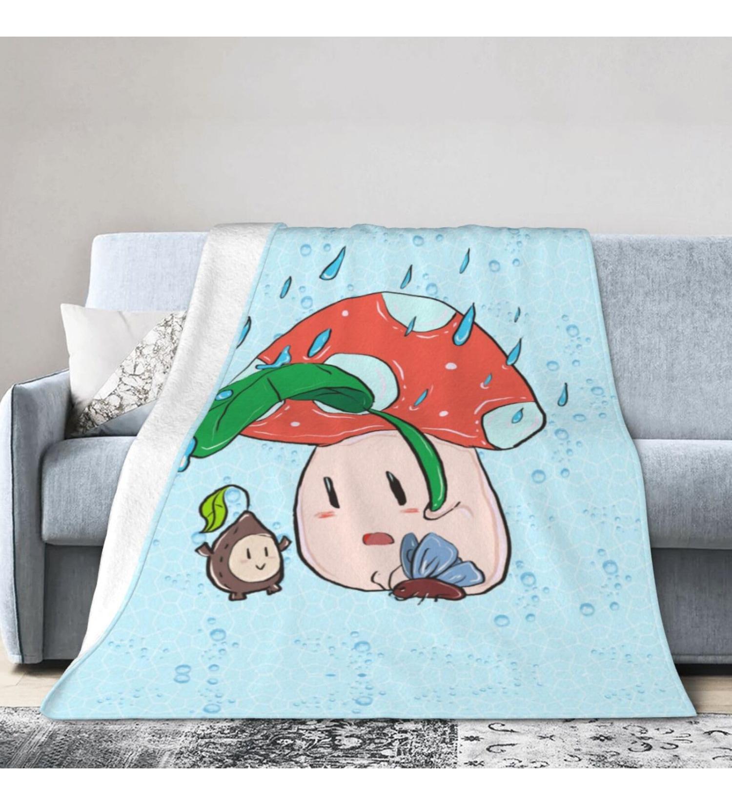 Yyhhaofa Sunflower Seeds and Mushroom 50"x40" Ultra Soft Micro Fleece Blanket - Perfect for Comfort and Warmth in Winter Super Soft Great Feel Black 50"x40" - Buy Online on GoSupps.com