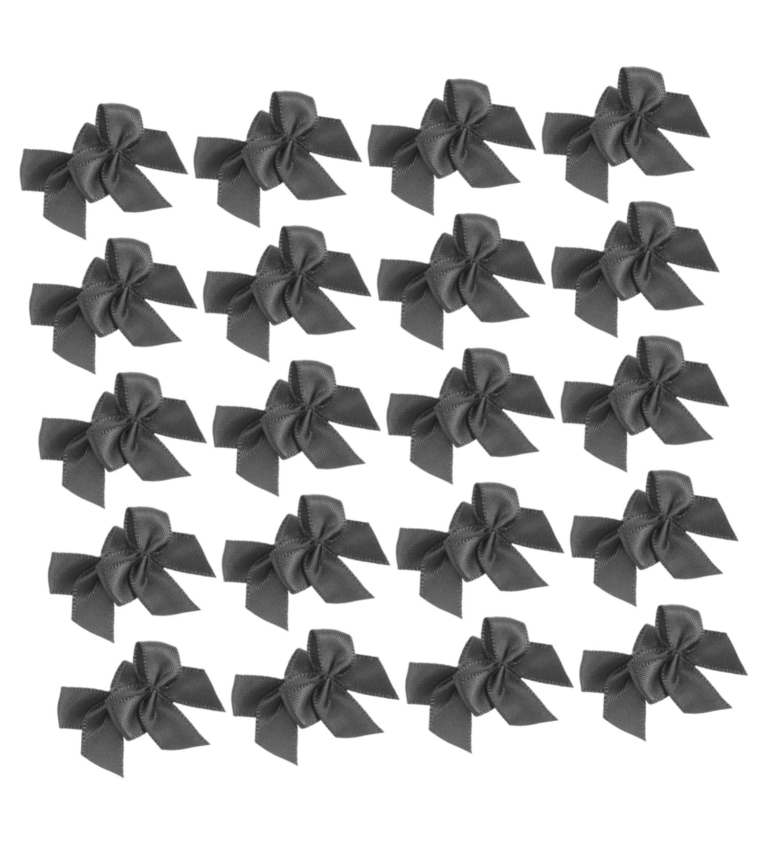 Beaupretty 200pcs Ribbon Bow Hair Pins & Home Decor Accessories - Stylish Hair Clips Crafts & Charms | Black 2.5x2.5cm - Buy Online on GoSupps.com
