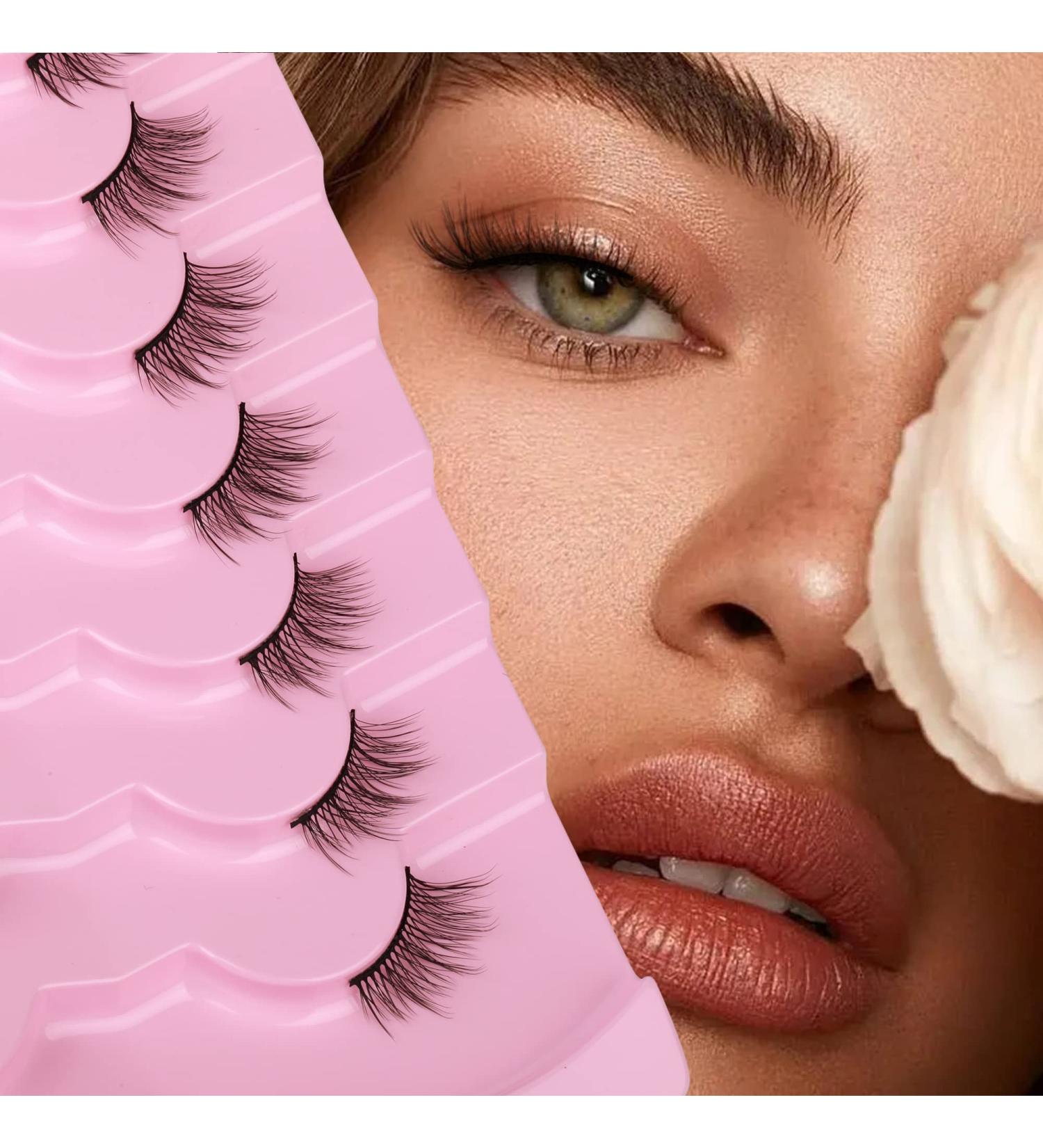 ALICE 1 Natural Cat Eye 3D Curl Half Strip Mink False Lashes - 7 Pairs Pack for Soft, Wispy, Natural Look - Buy Online on GoSupps.com