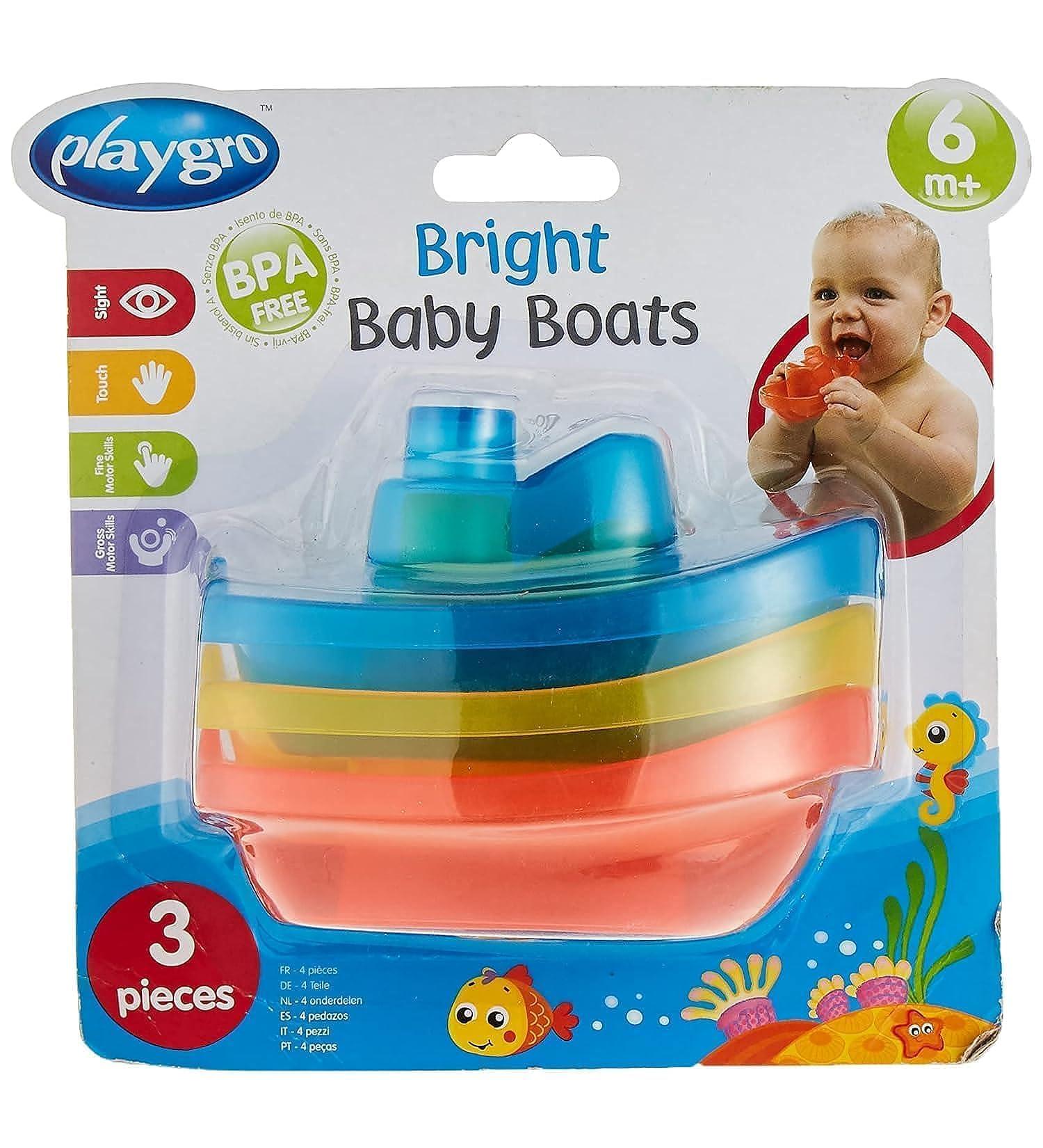 Playgro Bathing Boats | 3-Piece Water Toys for Babies & Toddlers | Colorful Baby Boat Bath Toys | International Shipping Available - Buy Online on GoSupps.com