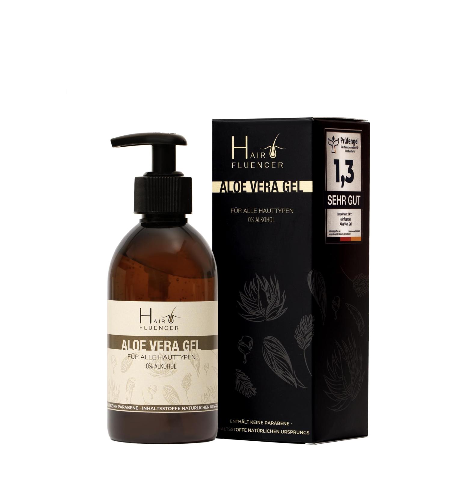 Buy Hairfluencer Bio Aloe Vera Gel - 250ml Natural Moisturizing Gel for Skin & Hair | Paraben & Alcohol Free - Buy Online on GoSupps.com