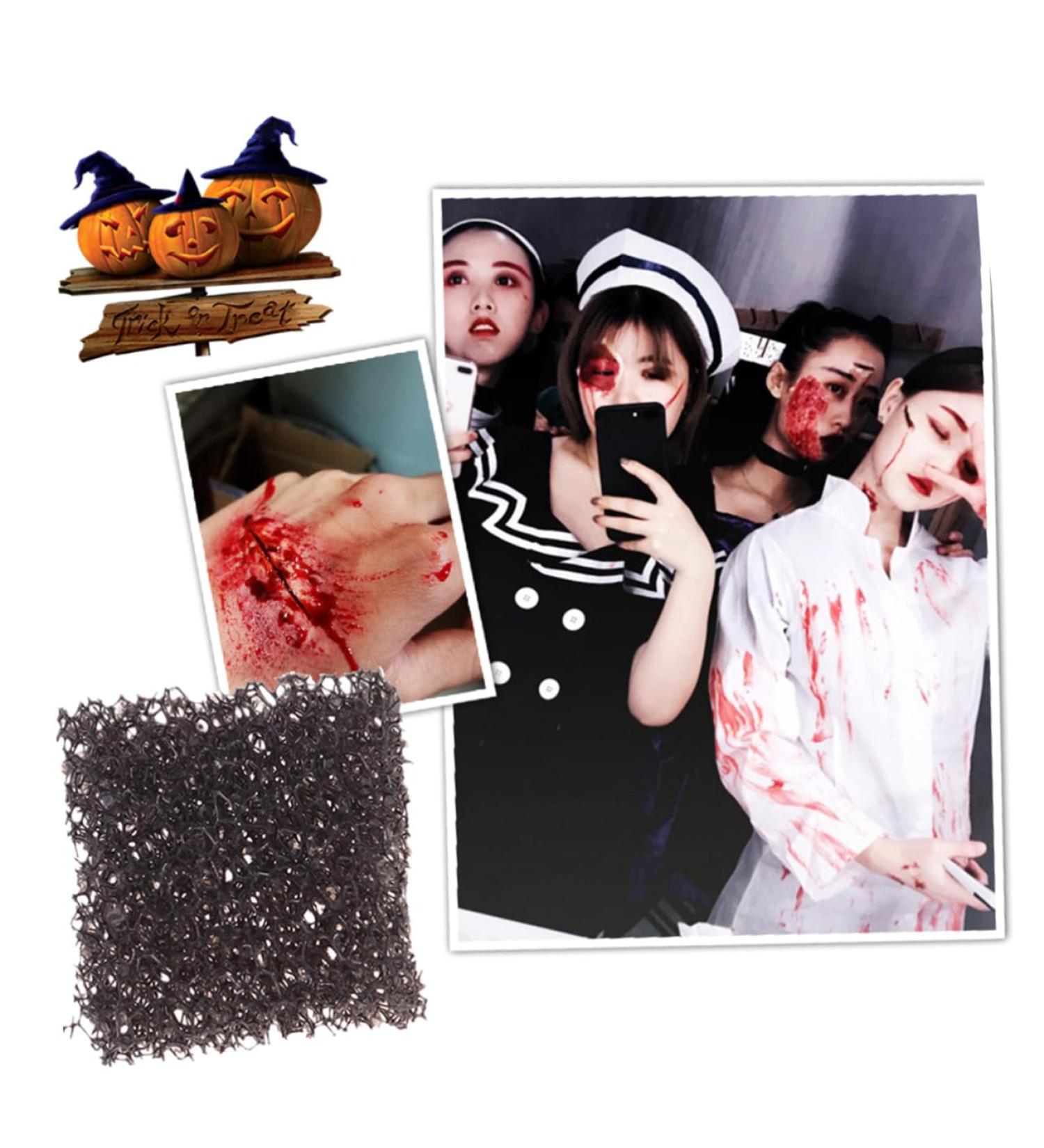 WOFASHPURET 1pc Scar Sponge Stipple Sponge Halloween Sponge Brush for Painting Halloween Party Props Wounds Sponge for Halloween Stipple Sponge Bulk Sponges Mud Skin Sponge Body Makeup Tools Size 3 Black - Buy Online on GoSupps.com