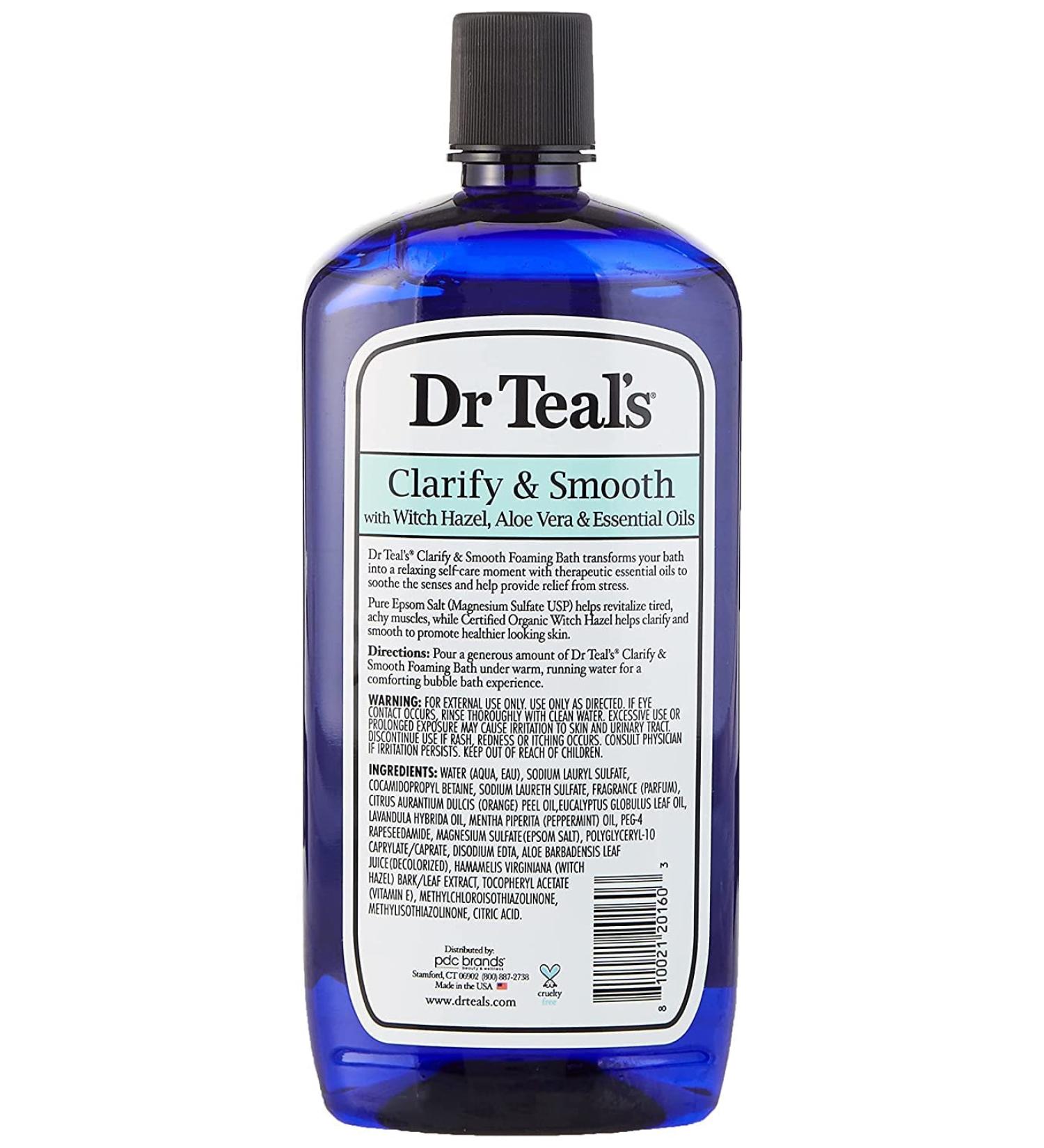 Dr Teal's Clarify & Smooth Foaming Bath - 34 oz (Packaging May Vary) - Buy Online on GoSupps.com