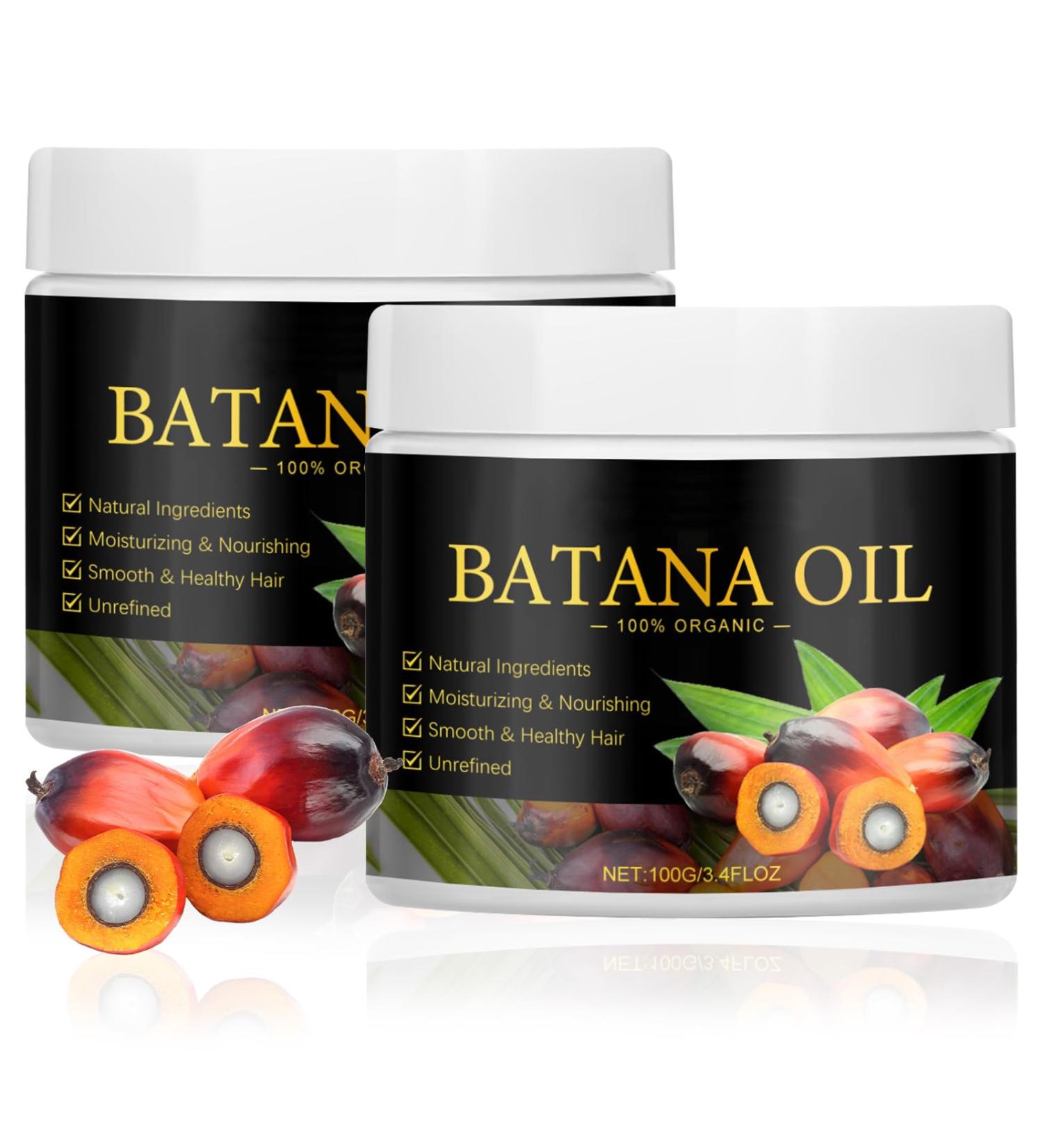 Batana Oil 2 Pack Organic Natural Batana Oil for Hair Growth Improves Natural Hair Growth Prevents Hair Loss and Split Ends Suitable for All Hair Types - Buy Online on GoSupps.com