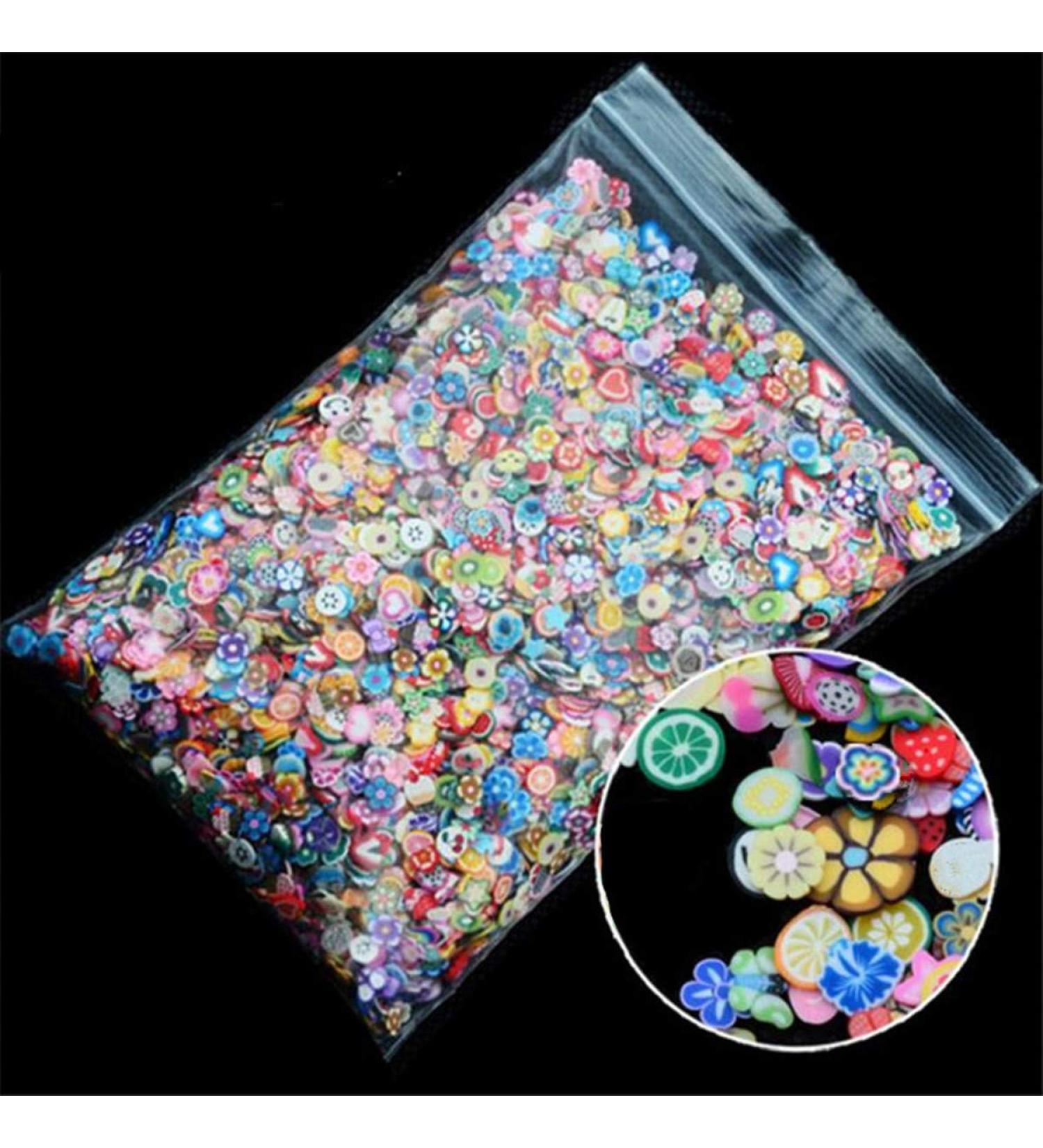 Fruit Fimo Slices 1000pcs Colorful 5mm 3D Polymer Clay Nail Art Decoration for Slime DIY Crafts - Buy Online on GoSupps.com