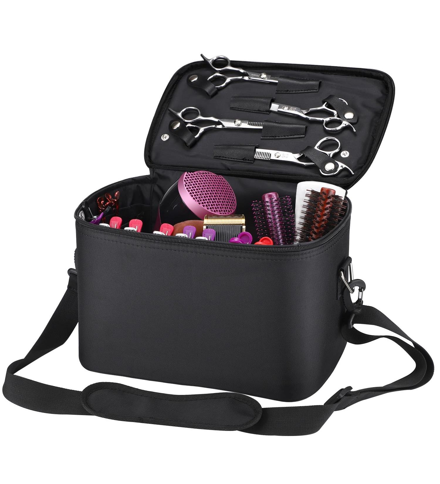 Large Barber Hairdresser Bag | Stylish Traveling Bag for Hairstylists | Storage for Clippers Scissors Brushes & Tools | Perfect Barber Supply Tote w/ Shoulder Strap - Buy Online on GoSupps.com