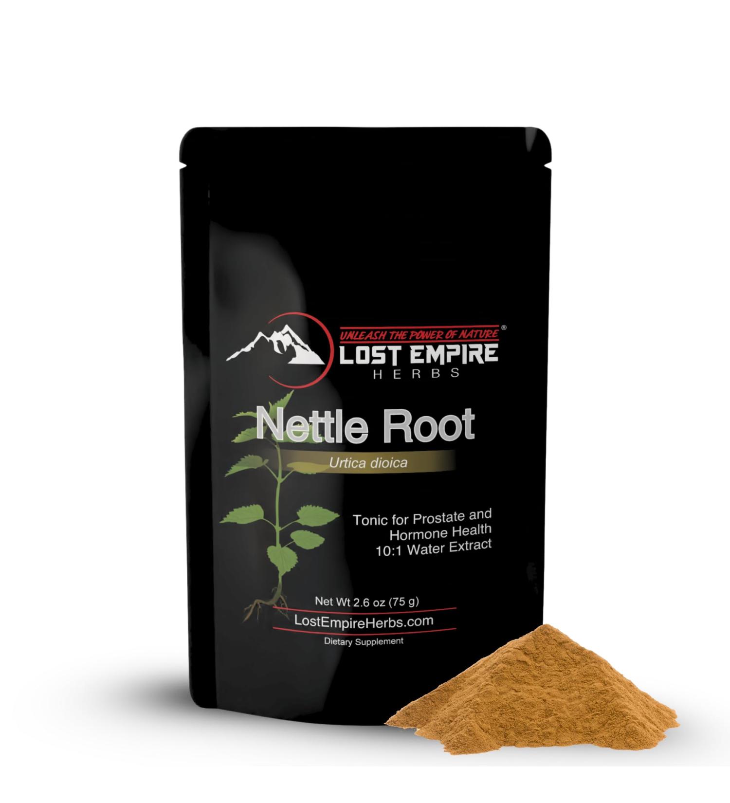 Lost Empire Herbs Stinging Nettle Root (Urtica Dioica) 10:1 Full-Spectrum Water Extract Powder Supplement for Men Urinary Function (75 Grams) - Buy Online on GoSupps.com