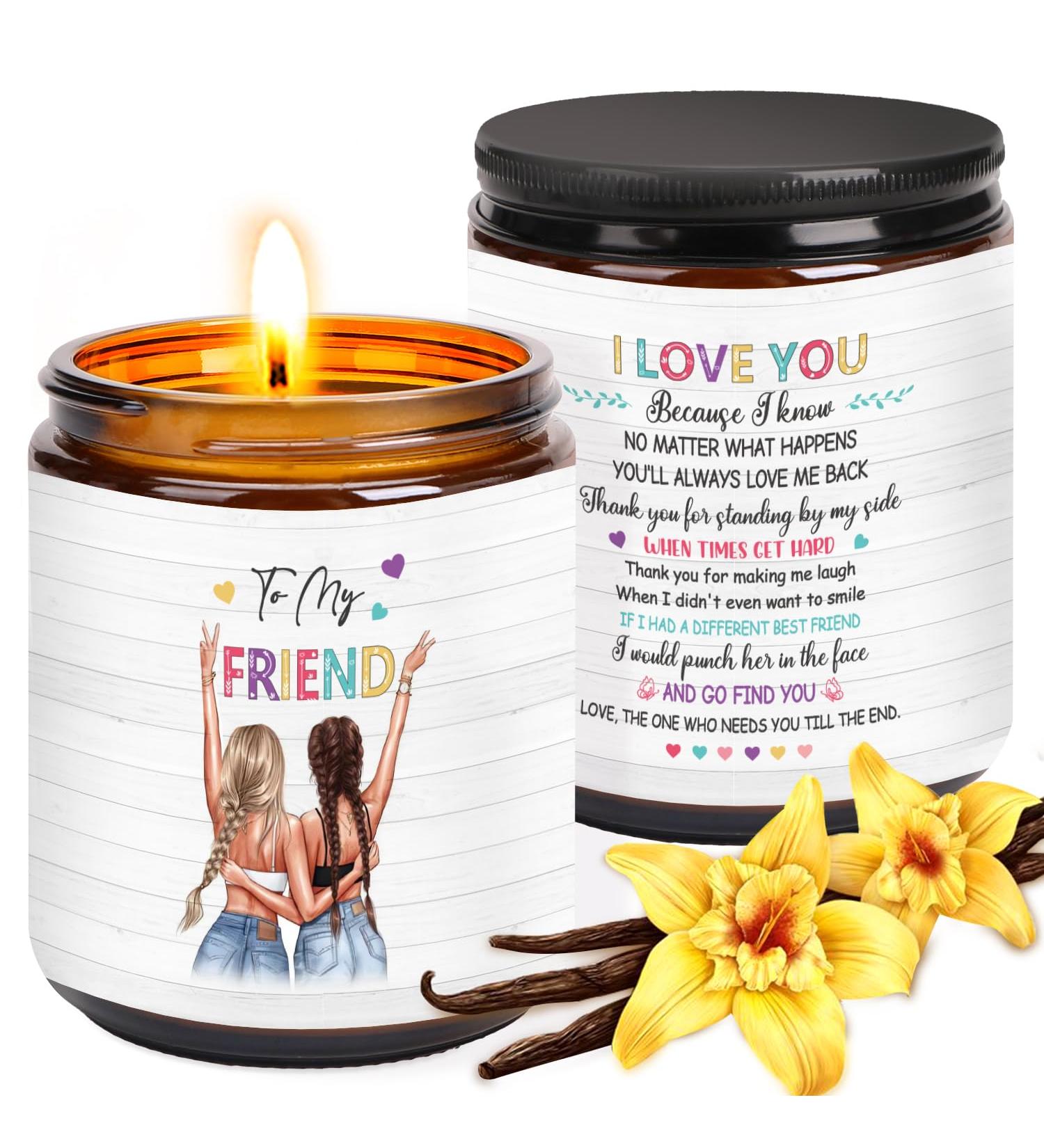 Vanilla Scented Soy Wax Candle - Perfect Gift for Bestie, Sister or BFF - Buy Online on GoSupps.com