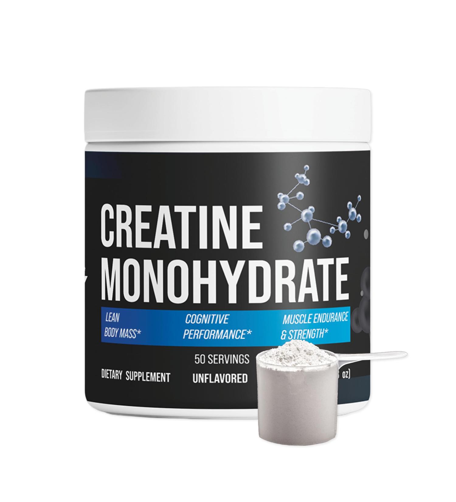 CorVive Creatine Monohydrate - Pure & Unflavored Creatine Powder - Vegan Gluten Free No Additives Non-GMO - Easy-Mix Formula for Strength & Performance Support - 5 g per Serving - 50 Servings - Buy Online on GoSupps.com