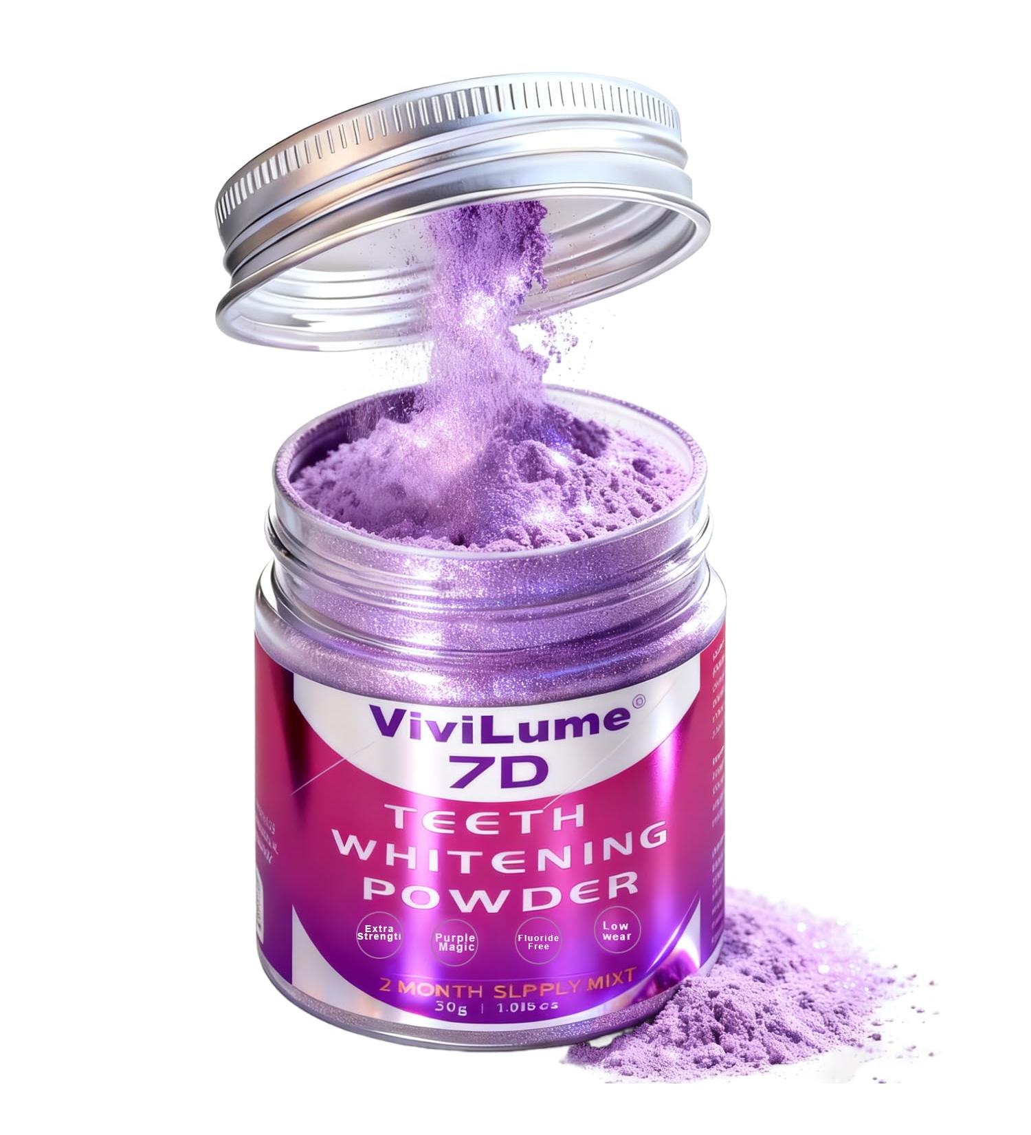 Professional Teeth Whitening Powder with Pap+ | Peroxide-Free Enamel Safe & Sensitivity-Free | Fast Stain Removal for Coffee Tea Smoke | Lavender Mint 30g/1.1oz - Buy Online on GoSupps.com