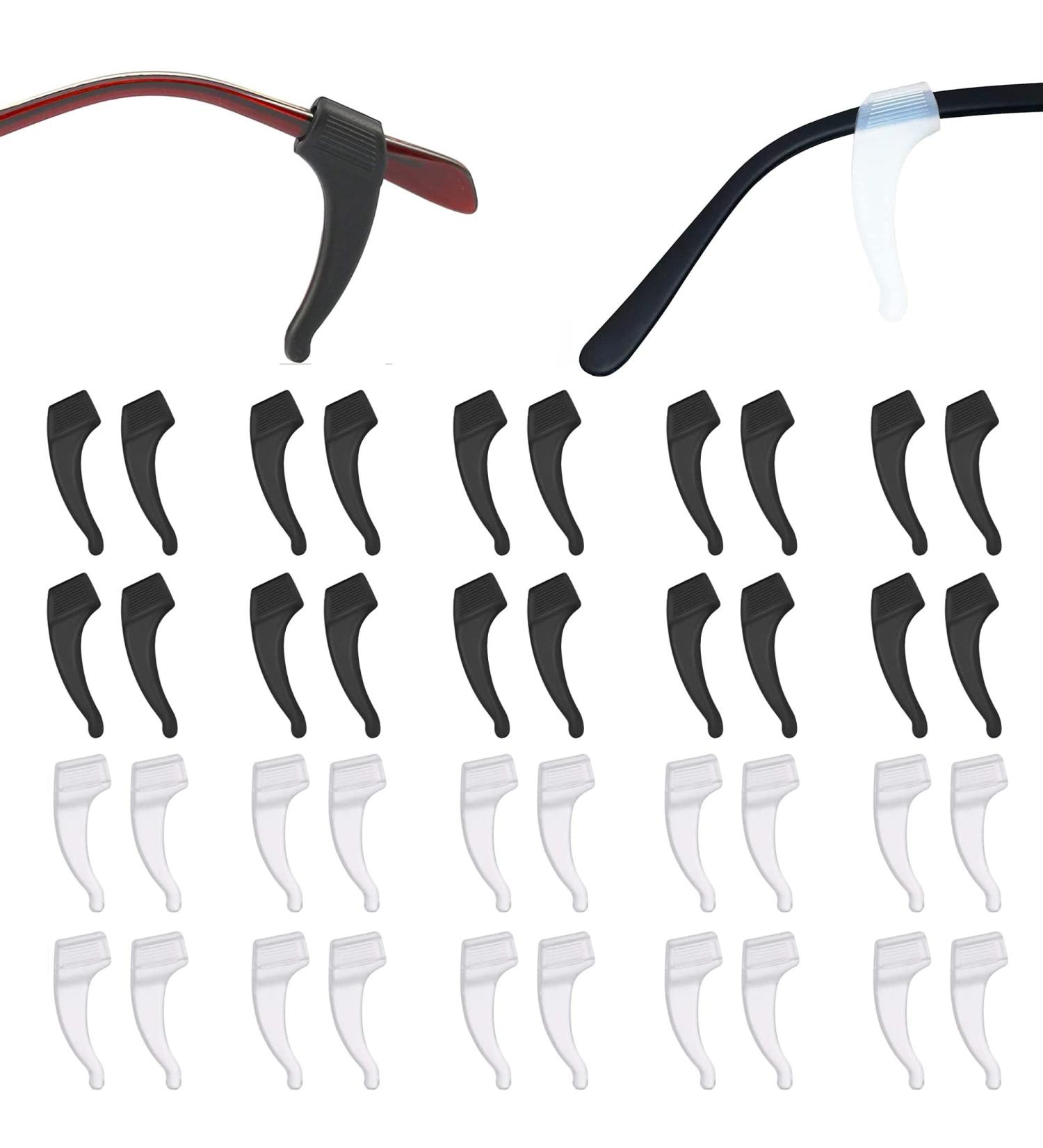 Haobin 20 Pair Silicone Anti-Slip Glasses Ear Hooks - Comfortable Protection for Sunglasses & Eyeglasses - Buy Online on GoSupps.com