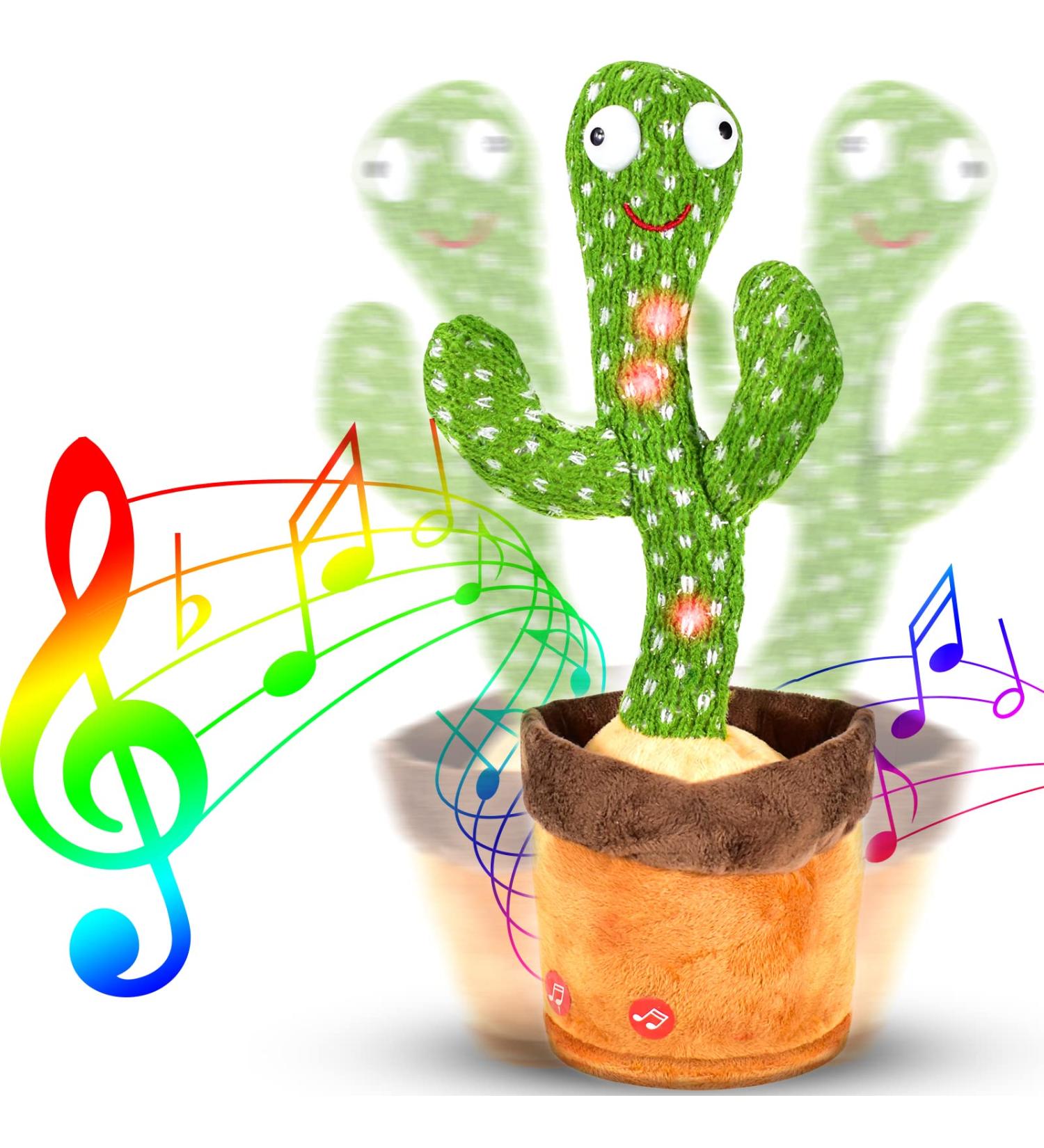 Dancing Cactus Toy for Kids | Interactive Talking Plush Cactus | Repeat & Glow | Sing & Dance | Ages 1-8 - Buy Online on GoSupps.com