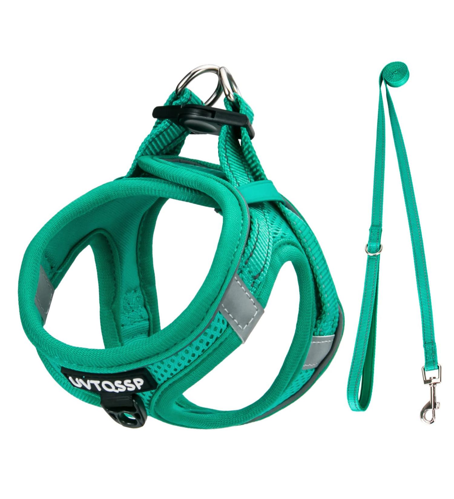 Buy Green Padded Dog Harness for Medium & Small Dogs - Comfortable Puppy Harness for Optimal Fit - Buy Online on GoSupps.com
