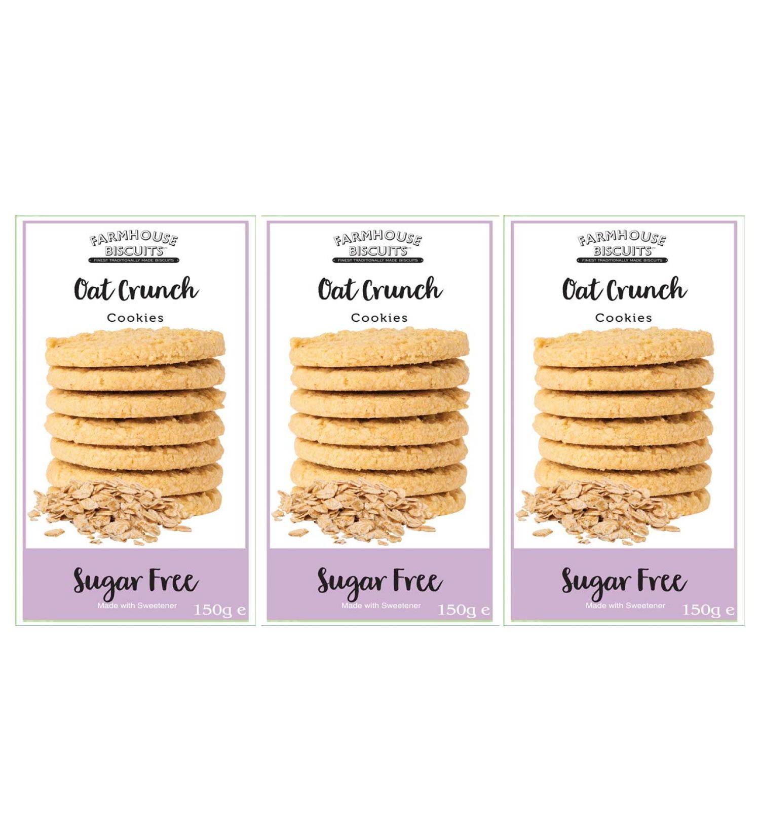  Farmhouse Farmhouse Biscuits Oatmeal Sugar Free Cookies 3 Pack 150g - Buy Online on GoSupps.com