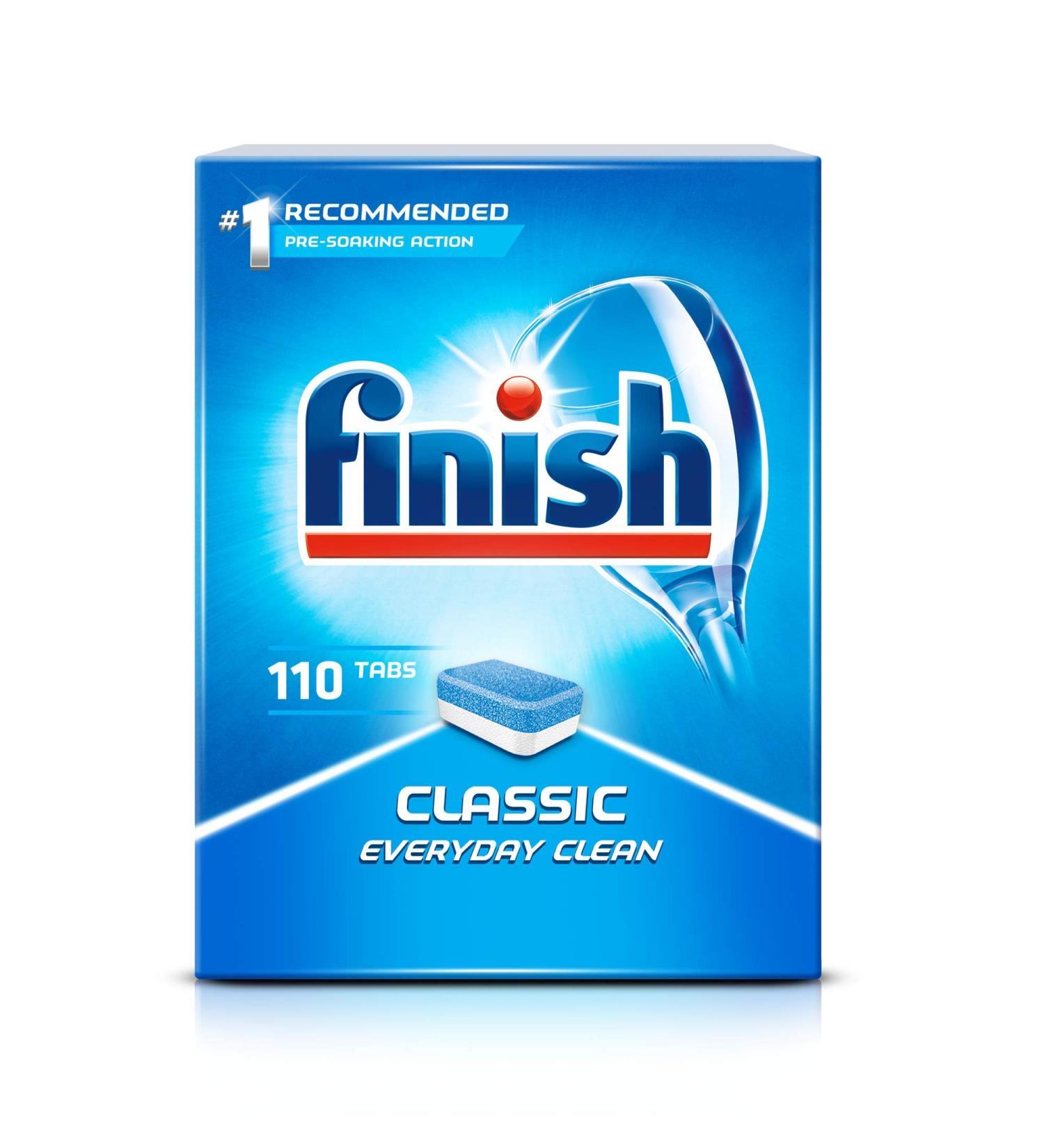 Finish Classic Dishwasher Tabs - 110 Count | Effective Cleaning Power - Buy Online on GoSupps.com