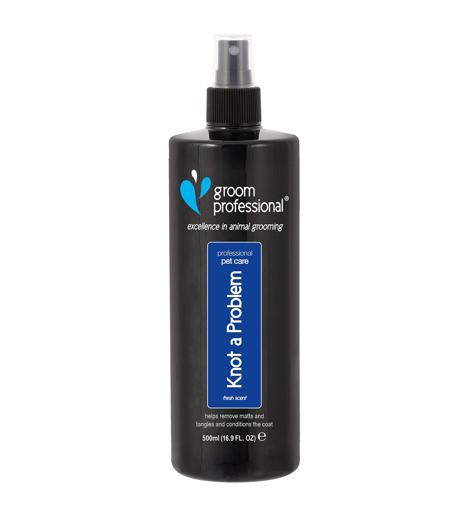 GROOM PROFESSIONAL Knot A Problem Detangling Dog Spray - Dog Detangler Spray for Tangled Fur - Eases Out Knots and Tangles - Helps Removes Matts - Adds Shine and Deep Conditioning 200ml