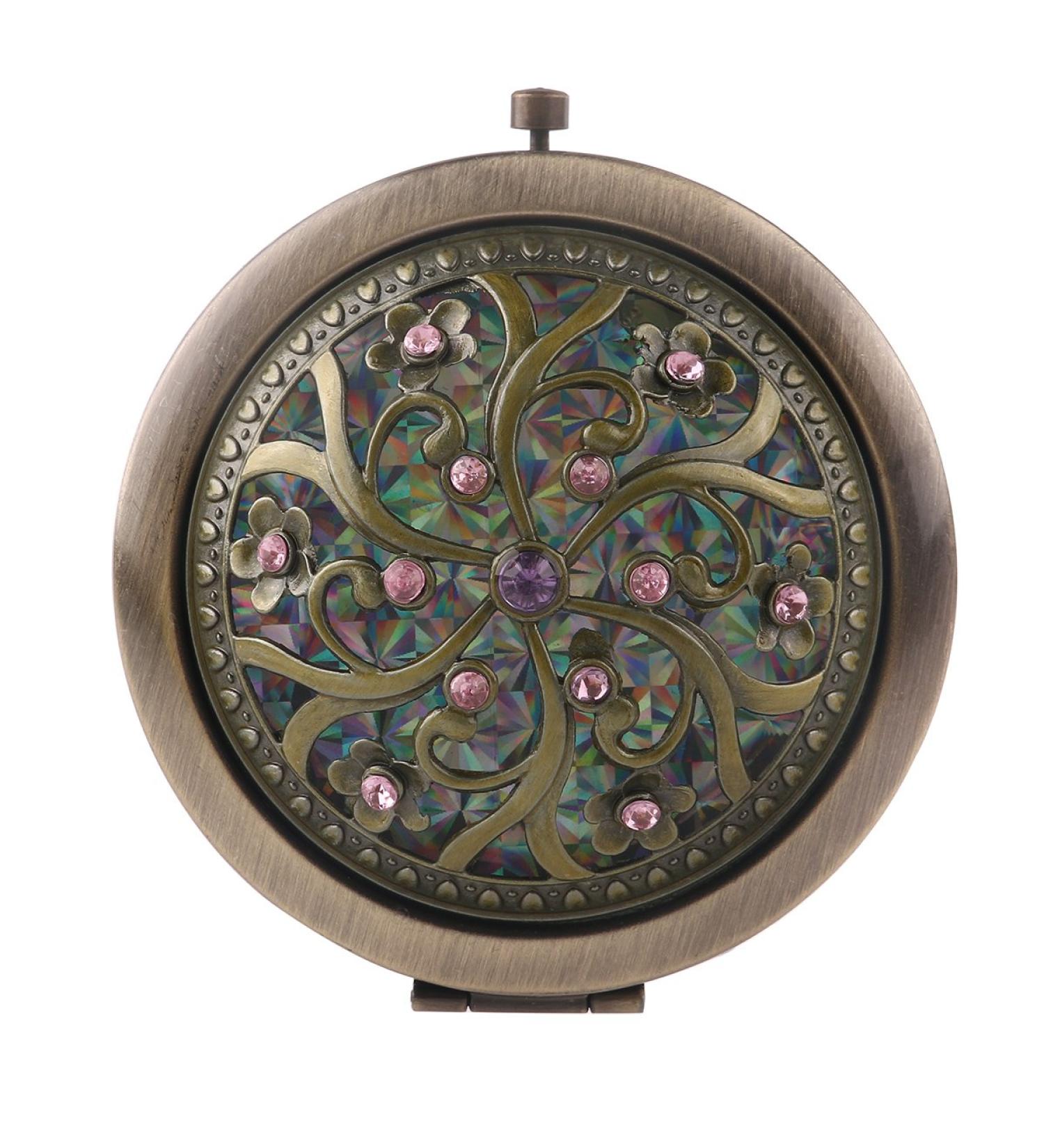 Tinksky Double-sided Folding Compact Makeup Mirror - Random Style - Buy Online on GoSupps.com