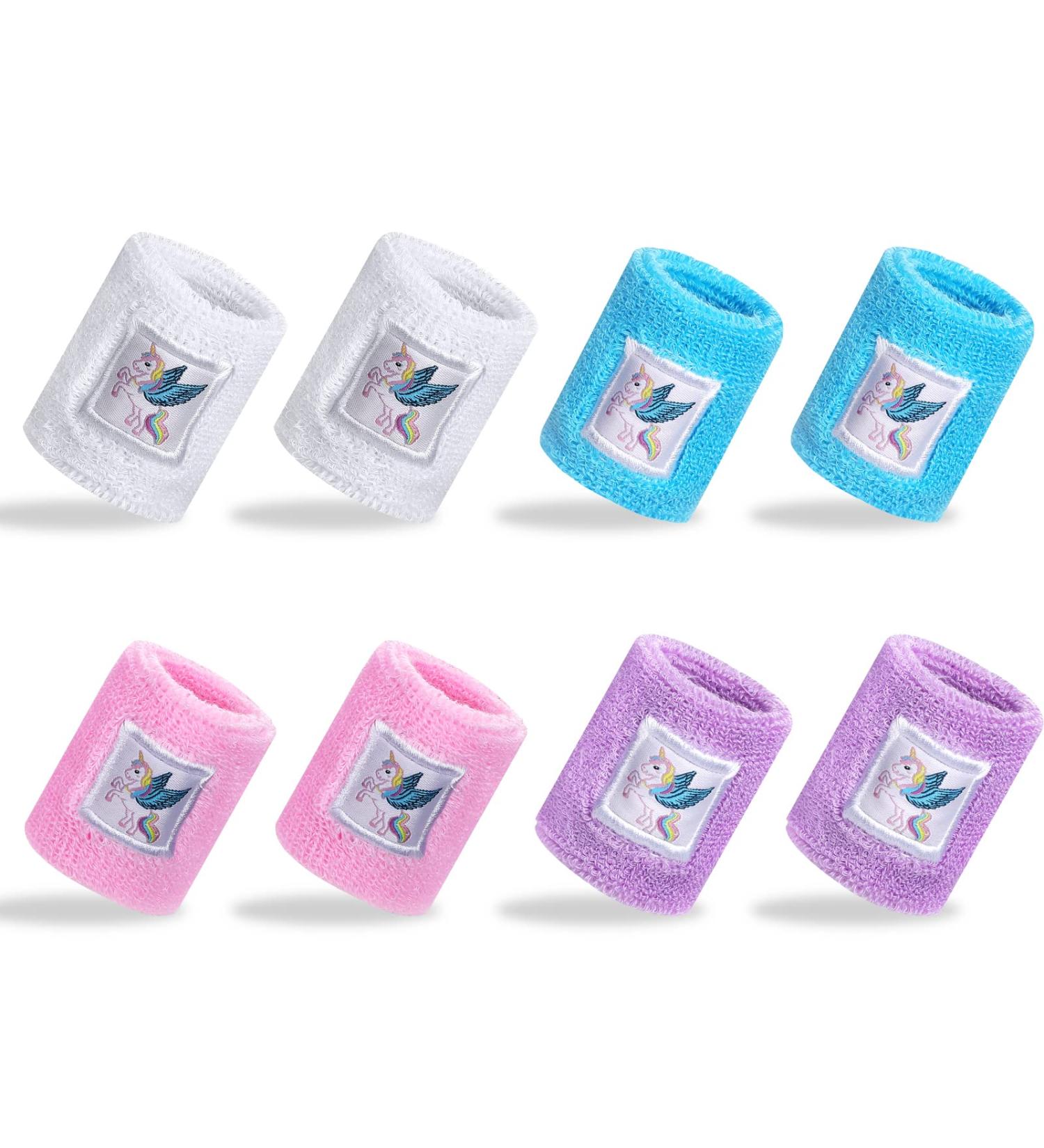 8 Pcs Colorful Unicorn Sport Bracelets for Kids - Perfect for Birthday Parties Outdoor Sports & Dancing - 5x6cm Welded Wrist Tape - Buy Online on GoSupps.com