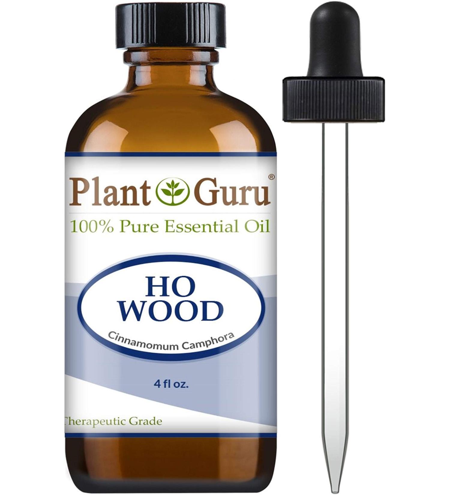 Plant Guru Ho Wood 4 oz 100% Pure Undiluted Therapeutic Grade Essential Oil