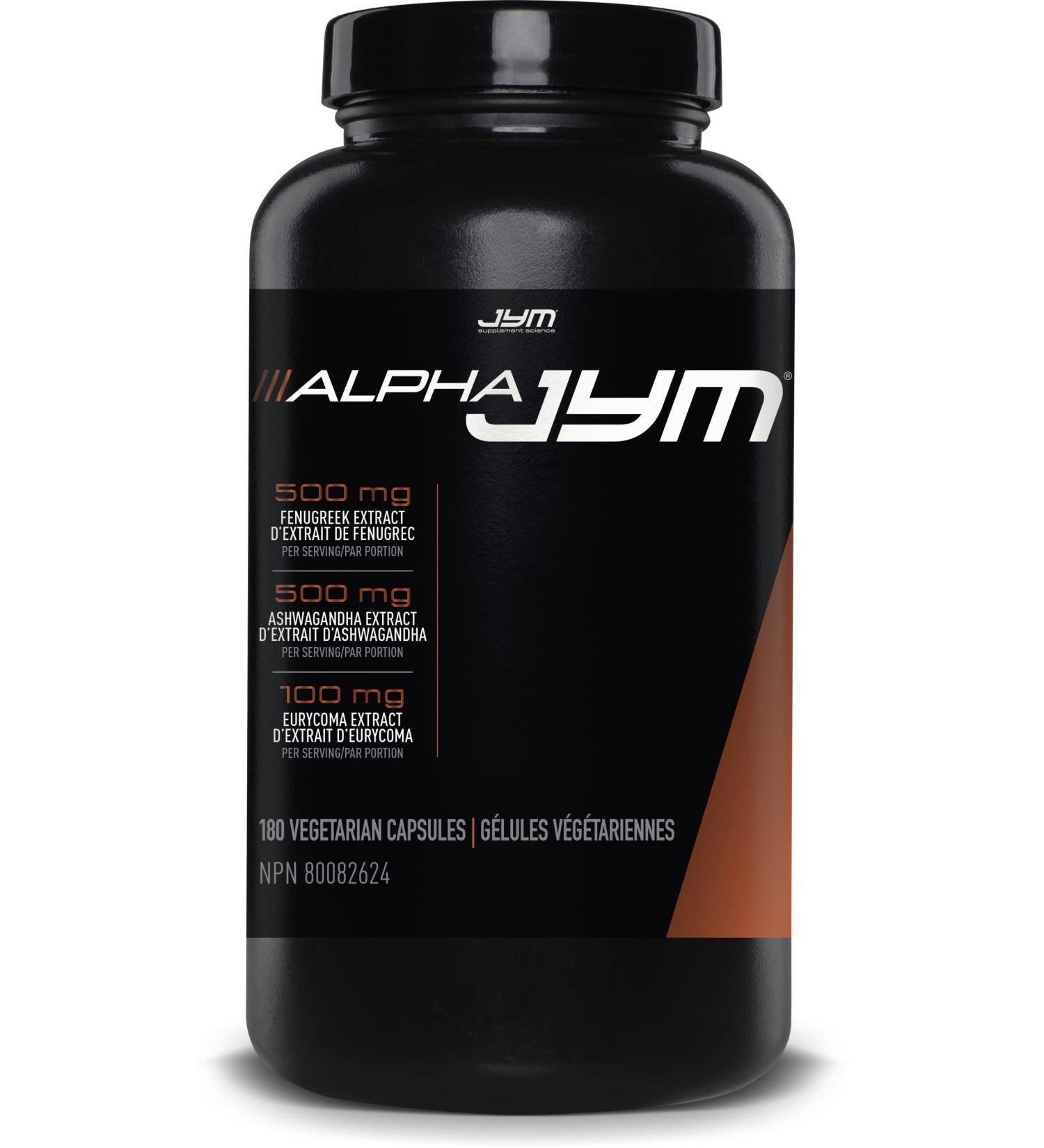 Alpha Jym 180 Vege Caps Testosterone Support Increase Male Performance Energy Strength Healthy Balance Between Estrogen and Testosterone  - Buy Online on GoSupps.com