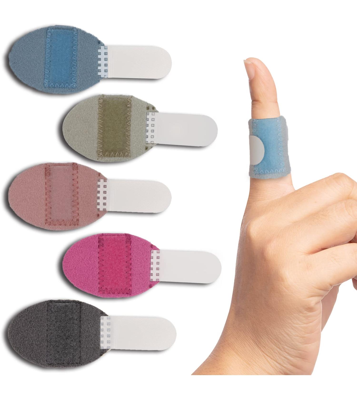 RonJea 5 Pcs Trigger Finger Splints Kit - Finger Straightener Support Brace Set for Broken/Straightening/Arthritis - Thumb/Middle/Ring/Index/Pinky Finger Support - Light Blue/Grayish-Green - Buy Online on GoSupps.com