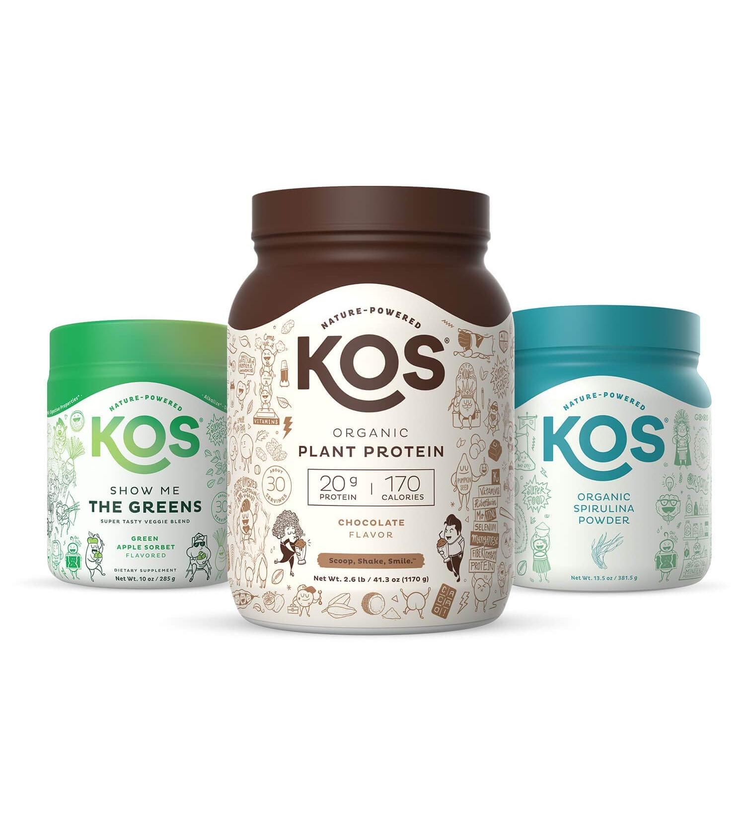 KOS Organic Plant Protein Chocolate 2.6 lb - Premium Vegan Protein Powder - Buy Online on GoSupps.com