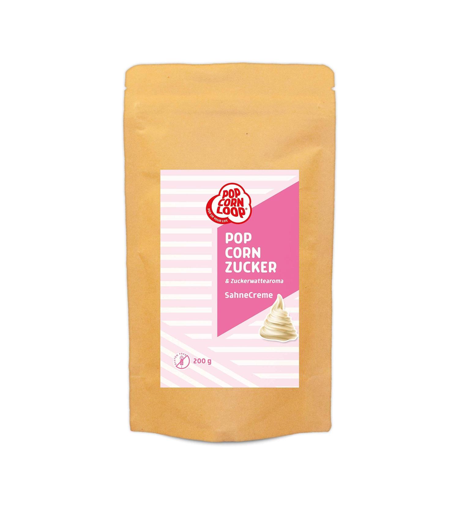Buy Popcornloop Popcorn Sugar Cream 200g - Premium Sugar Aroma for Candy & Home Popcorn - Buy Online on GoSupps.com