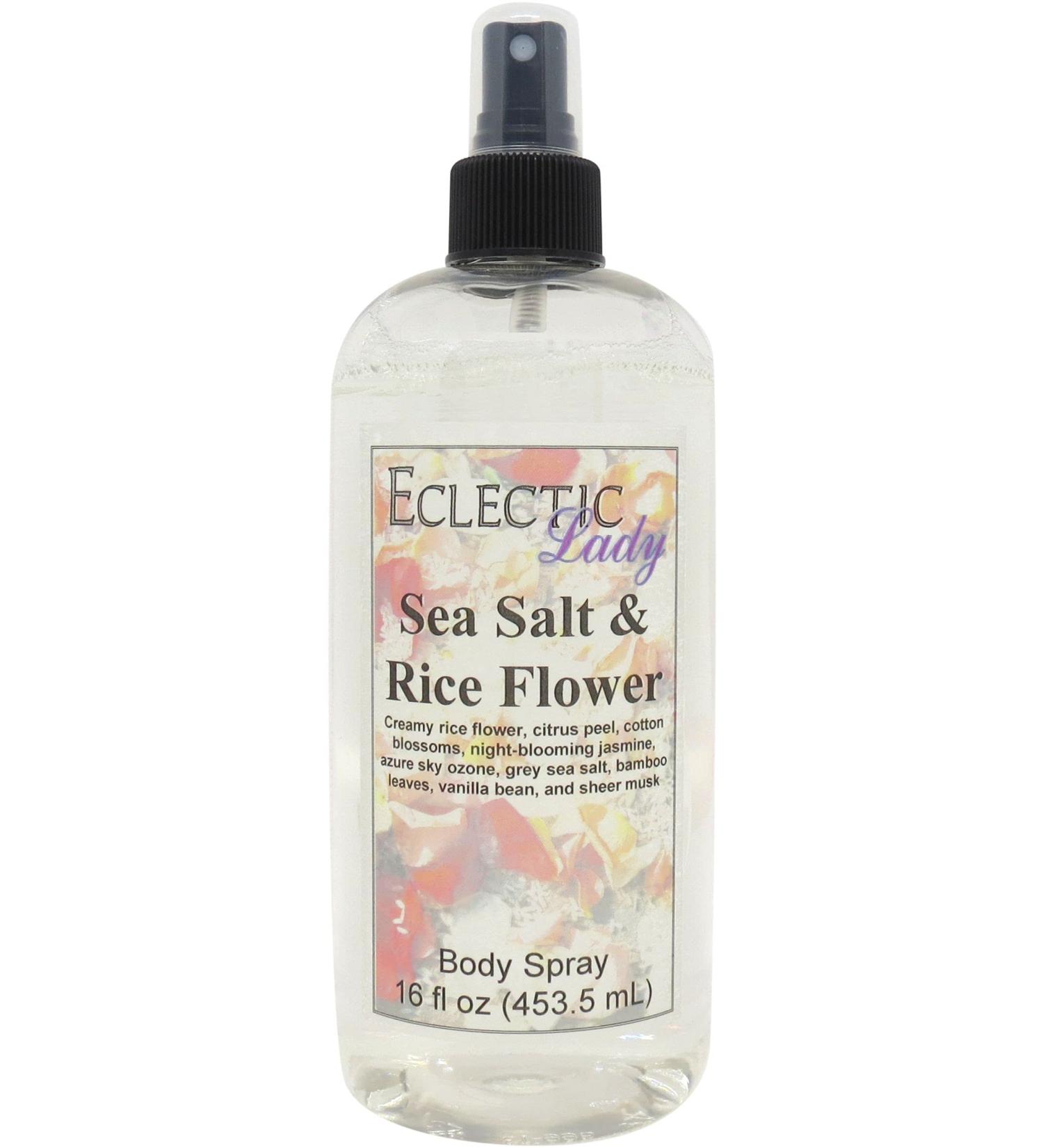 Sea Salt and Rice Flower Body Spray (Double Strength) 16 ounces Body Mist for Women with Clean Light & Gentle Fragrance Long Lasting Perfume with Comforting Scent for Men & Women Cologne with 16 Fluid Ounces (Double Strength) - Buy Online on GoSupps.com