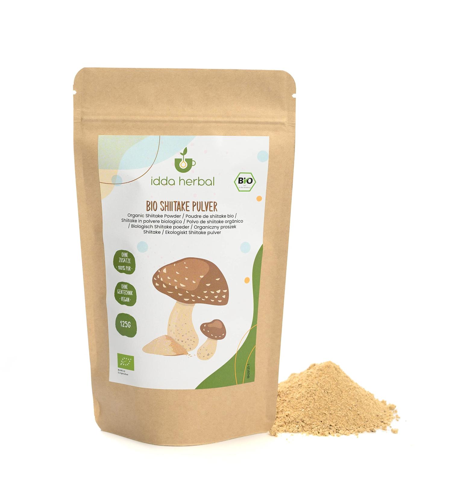 Shiitake BIO en Poudre 125g Champignon Shiitake S ch s Moulus pour la Cuisine 125 g (Lot de 1) - Buy Online on GoSupps.com