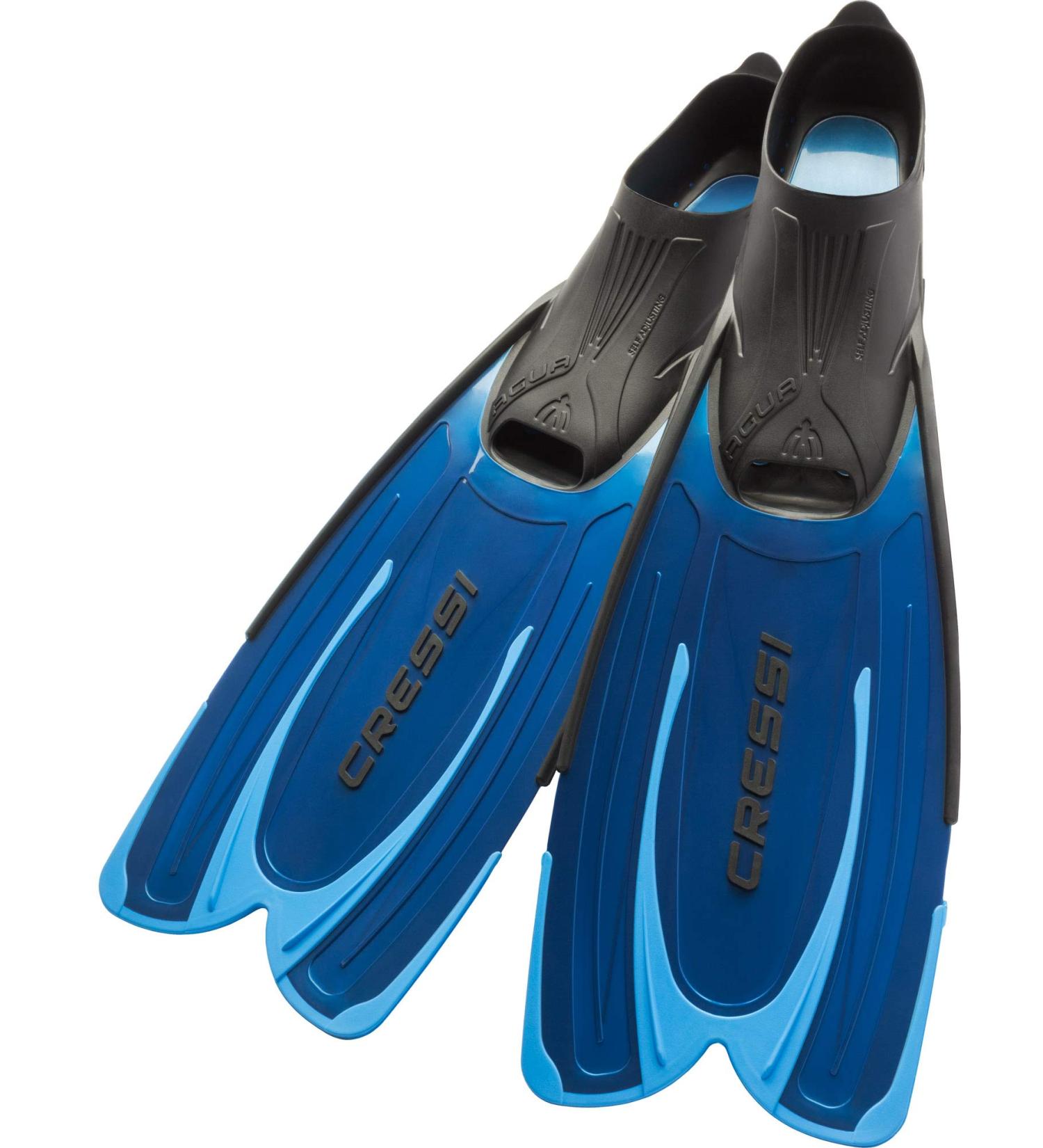 Cressi Adult Snorkeling Fins | Self-Adjustable Full Foot Pocket | Made in Italy | EU 41/42 | US 8.5/9.5 Men, 9.5/10.5 Women | Blue - Buy Online on GoSupps.com