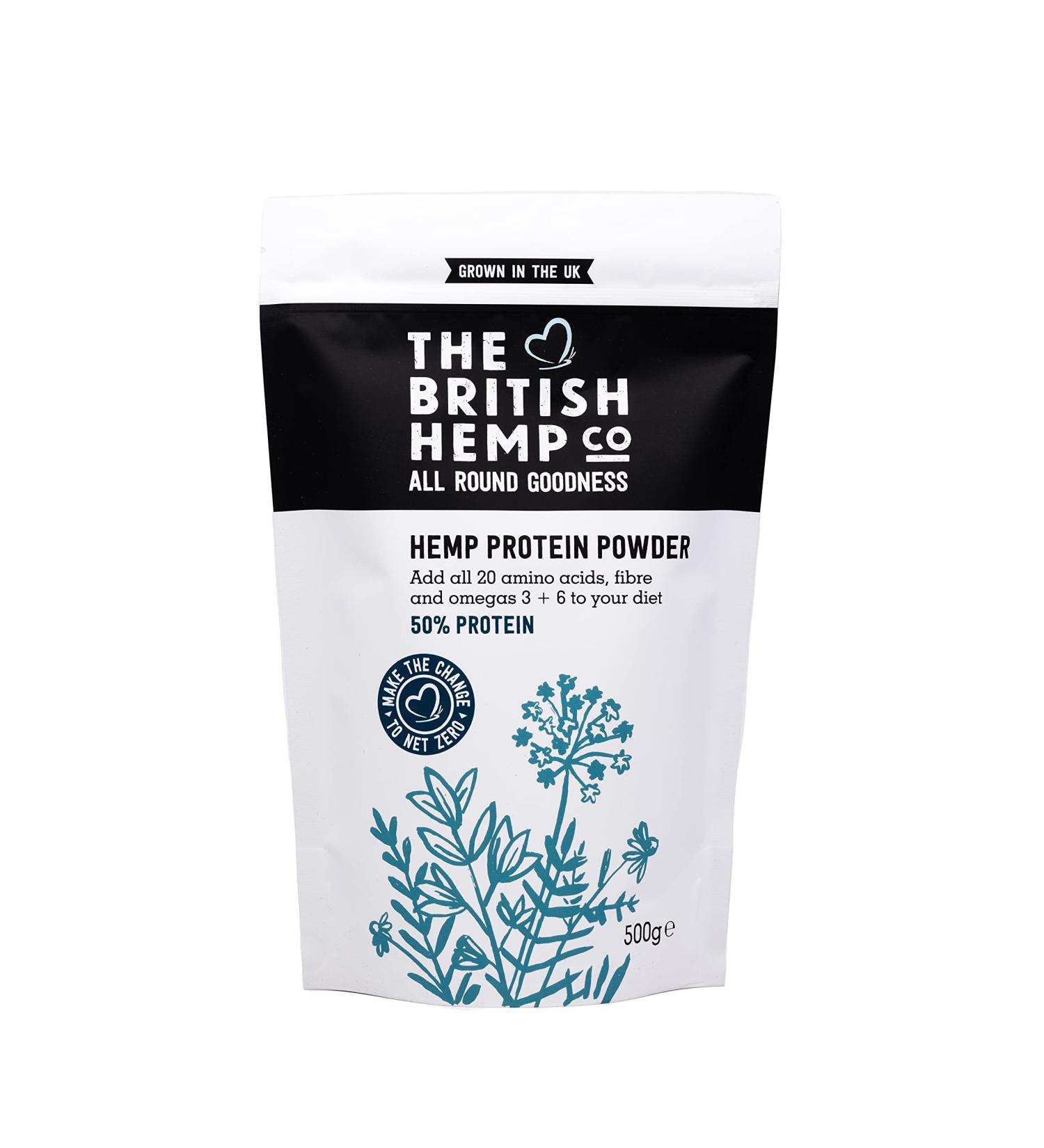 The British Hemp Co. 50% Plant-Based Hemp Protein Powder - High Protein Content - Buy Online on GoSupps.com