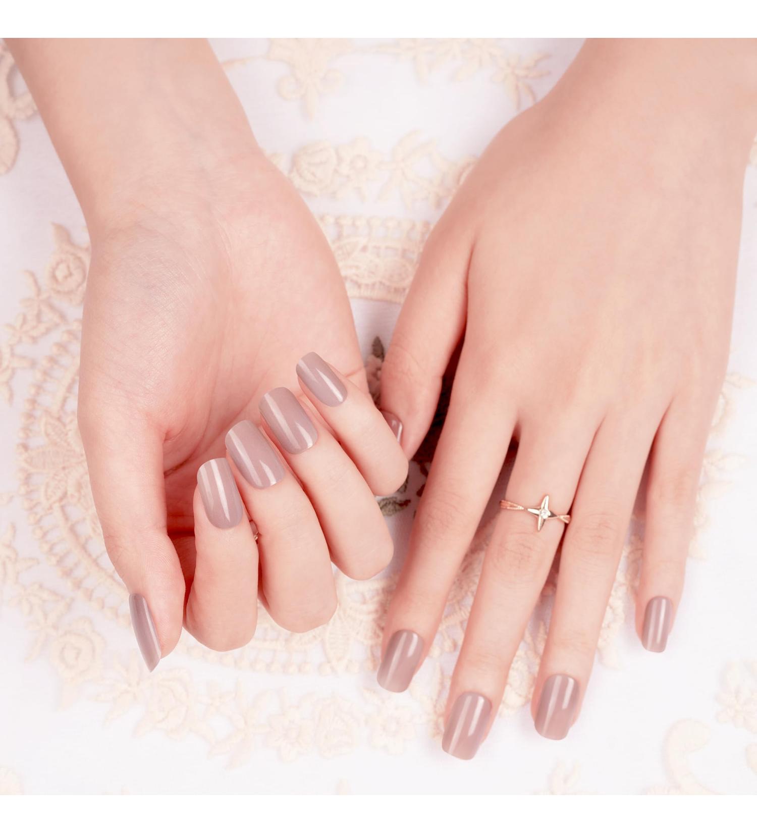 Danni & Toni Iced Latte Half Hardened Gel Nail Foils Shiny Pink Gray Self-Adhesive Nail Stickers for Stunning Designs 28 Foil Wraps - Buy Online on GoSupps.com