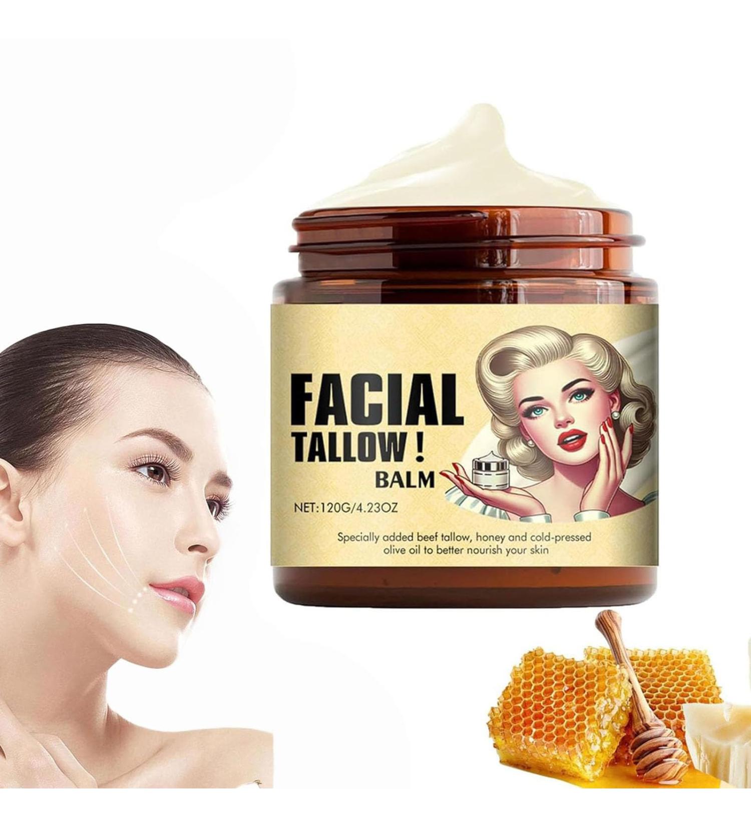 Whipped Beef Tallow & Honey Balm | Grass-Fed Face Cream for Nourished Skin | International Shipping - Buy Online on GoSupps.com