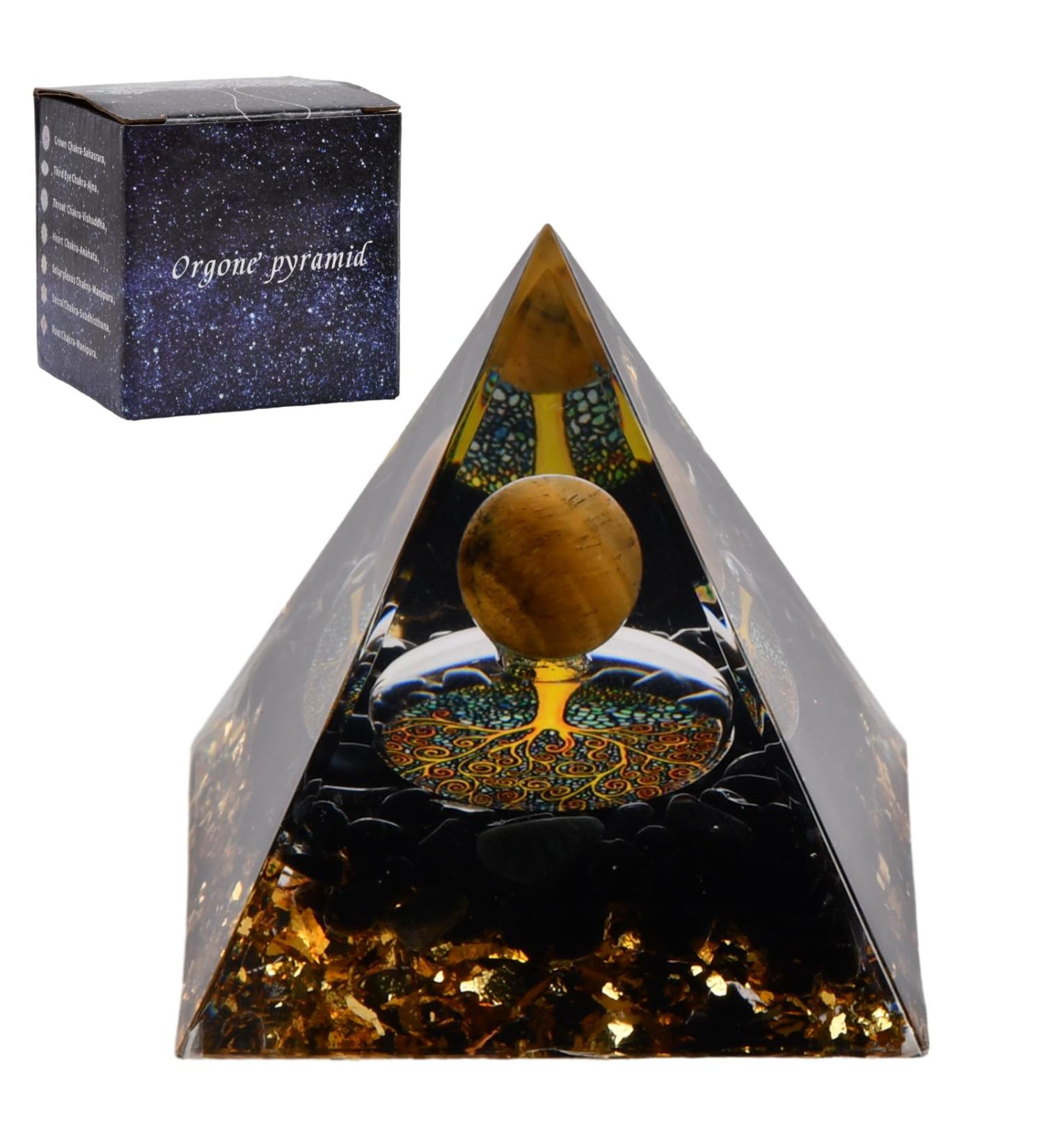 Kioiner Crystal Pyramid 5cm Orgone Pyramid Positive Energy Collection Wealth Lucky Pyramid for Women Girls Yoga Meditation Healing Home Decoration (A) - Buy Online on GoSupps.com