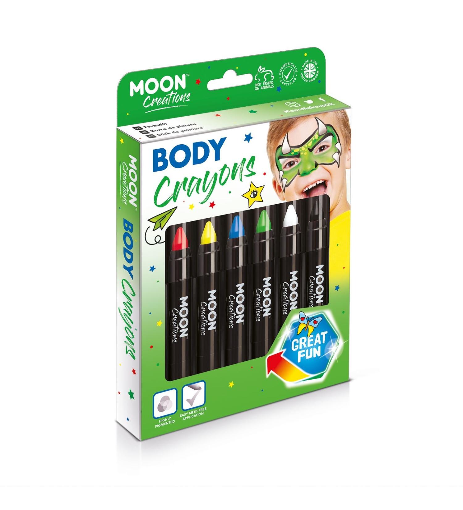Buy Moon Creations Facial Mal Stifts - Water-Resistant Body Chalk Set for Costumes & Festivals - 6 Colors Vegan & Cruelty-Free - Buy Online on GoSupps.com