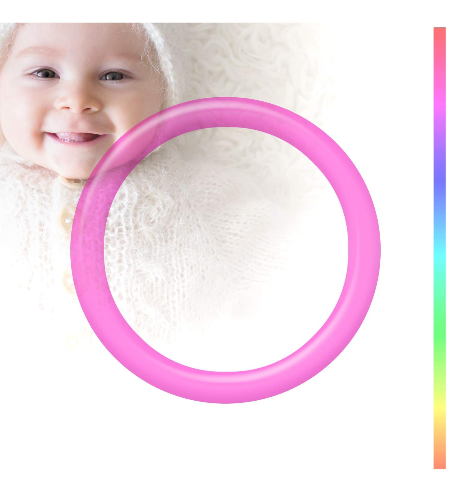 Shop Pink-Transparent Silicone O-Ring Pacifier Adapter & Chain - International Shipping Available - Buy Online on GoSupps.com