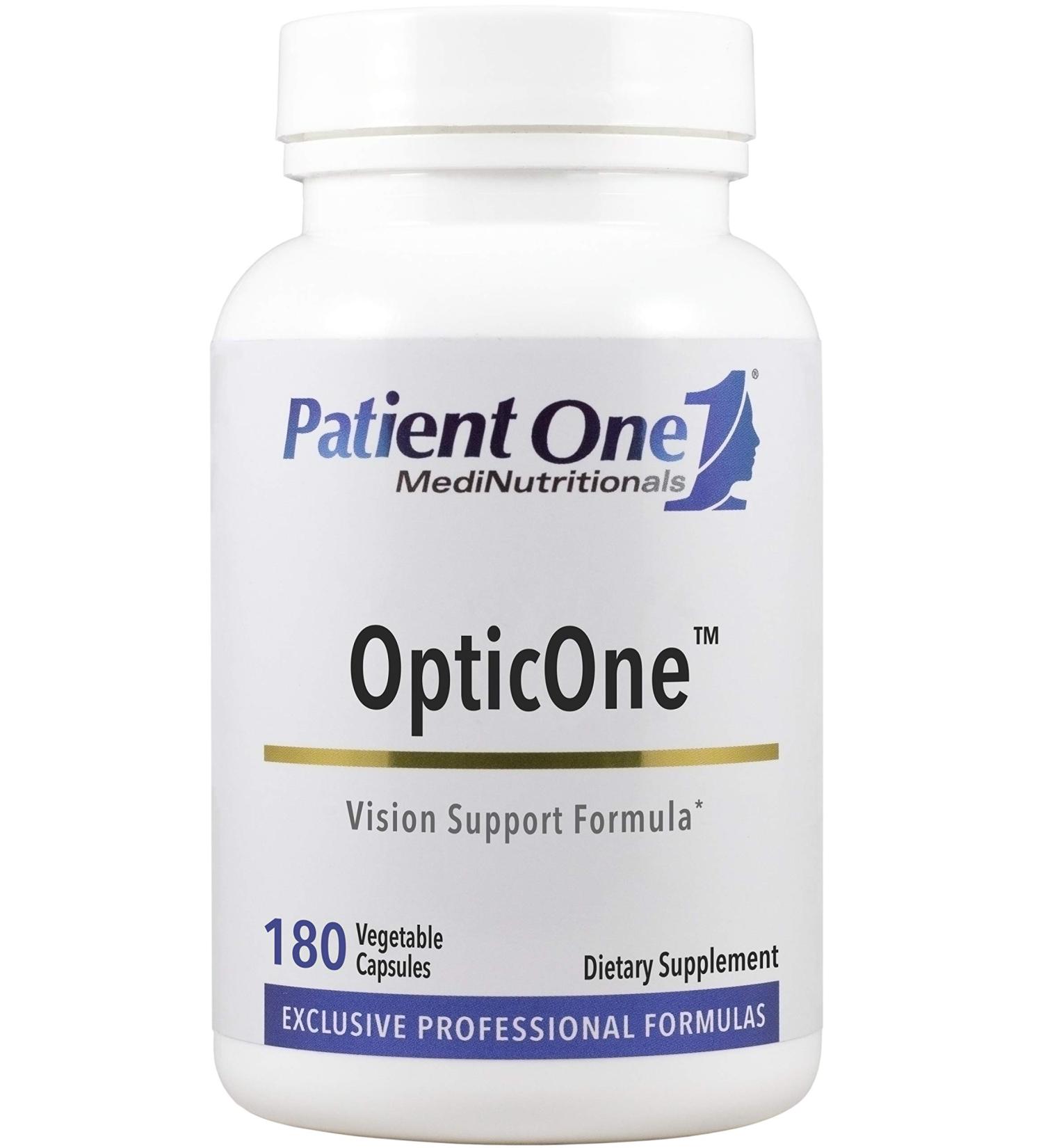 Patient One OpticOne | Supplement to Support Optic Nerve Health and Eyesight Function* | With Vitamins A and E Lutein ALA and More | 180 Capsules - Buy Online on GoSupps.com