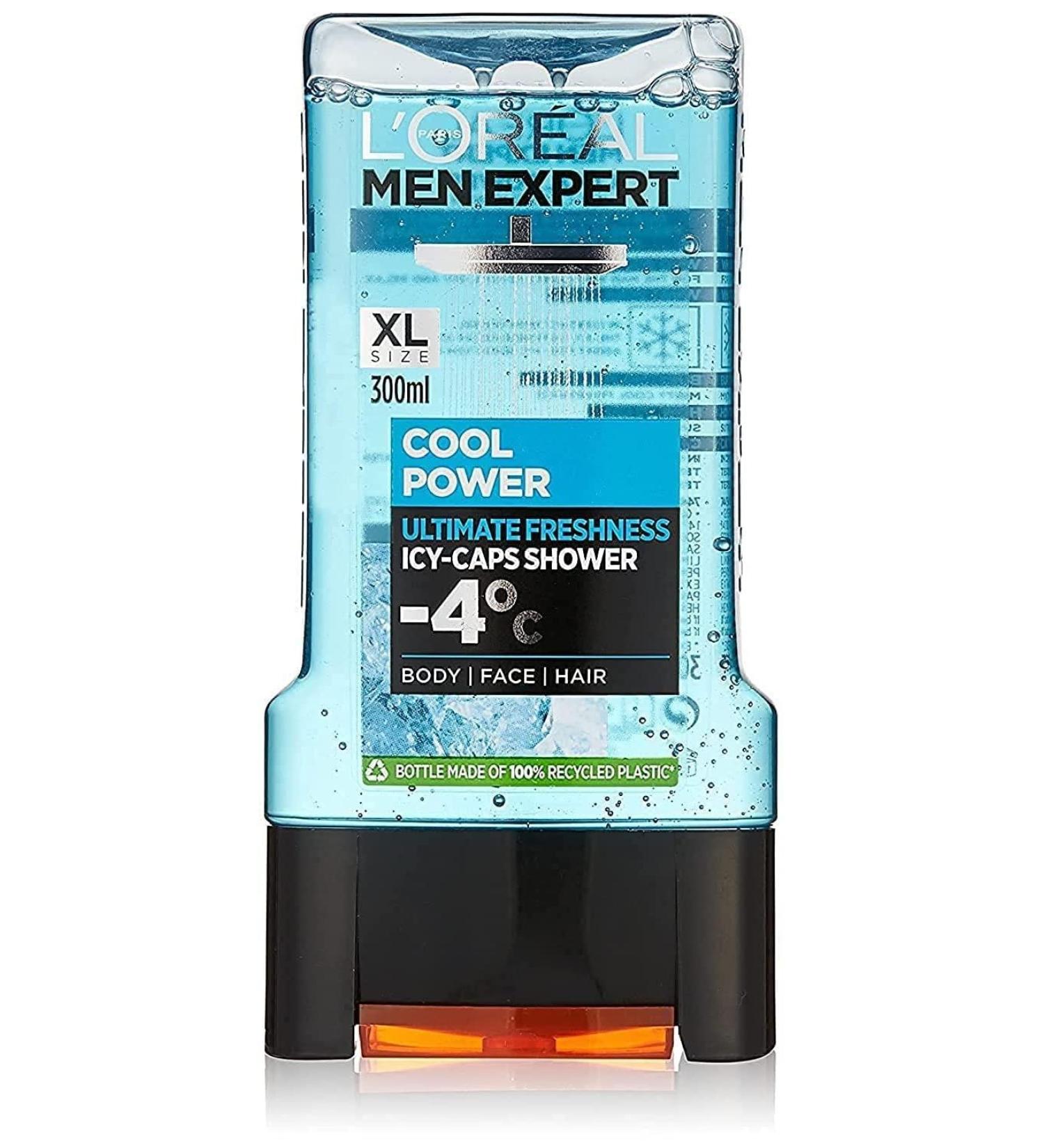 Loreal Men Expert Cool Power Icy   Caps Shower Gel 300 ml with Ayur Product in Combo