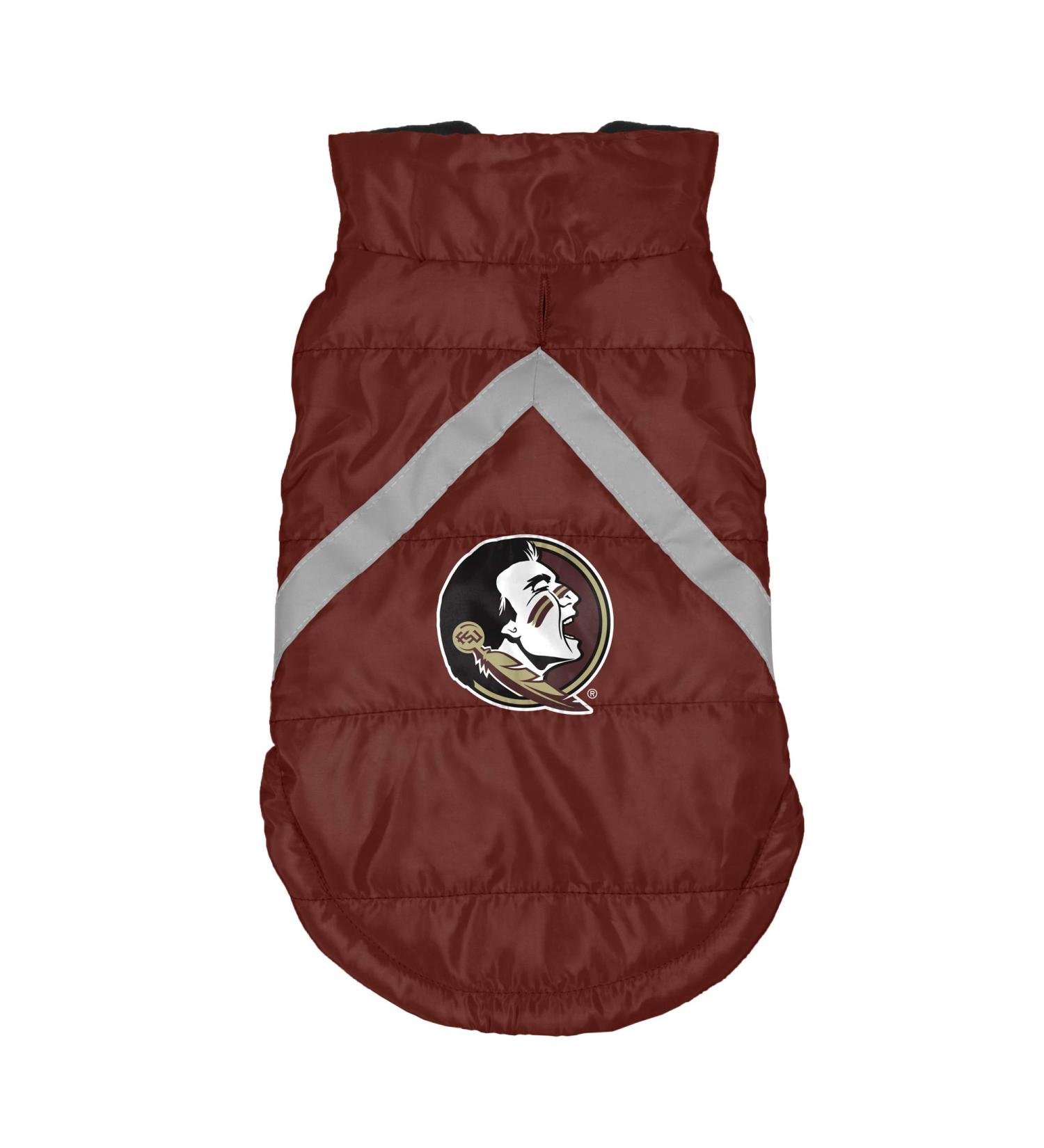 Littlearth NCAA Unisex Pet Puffer Vest - Unisex S in Garnet | Shop Now for Your Furry Fan! - Buy Online on GoSupps.com