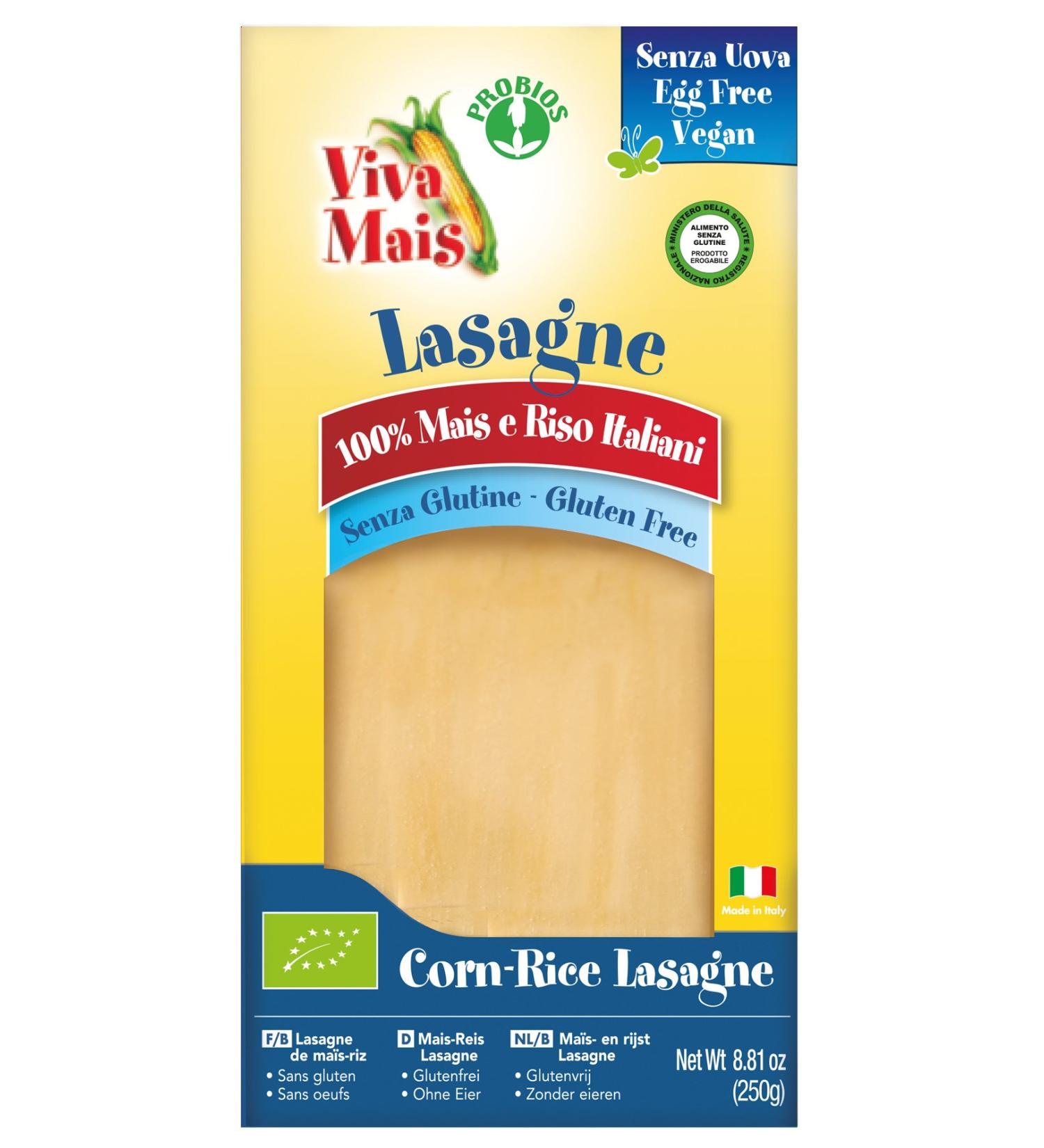 Probios Probios Organic Corn and Rice Lasagna - Gluten Free - Pack of 12 x 250g