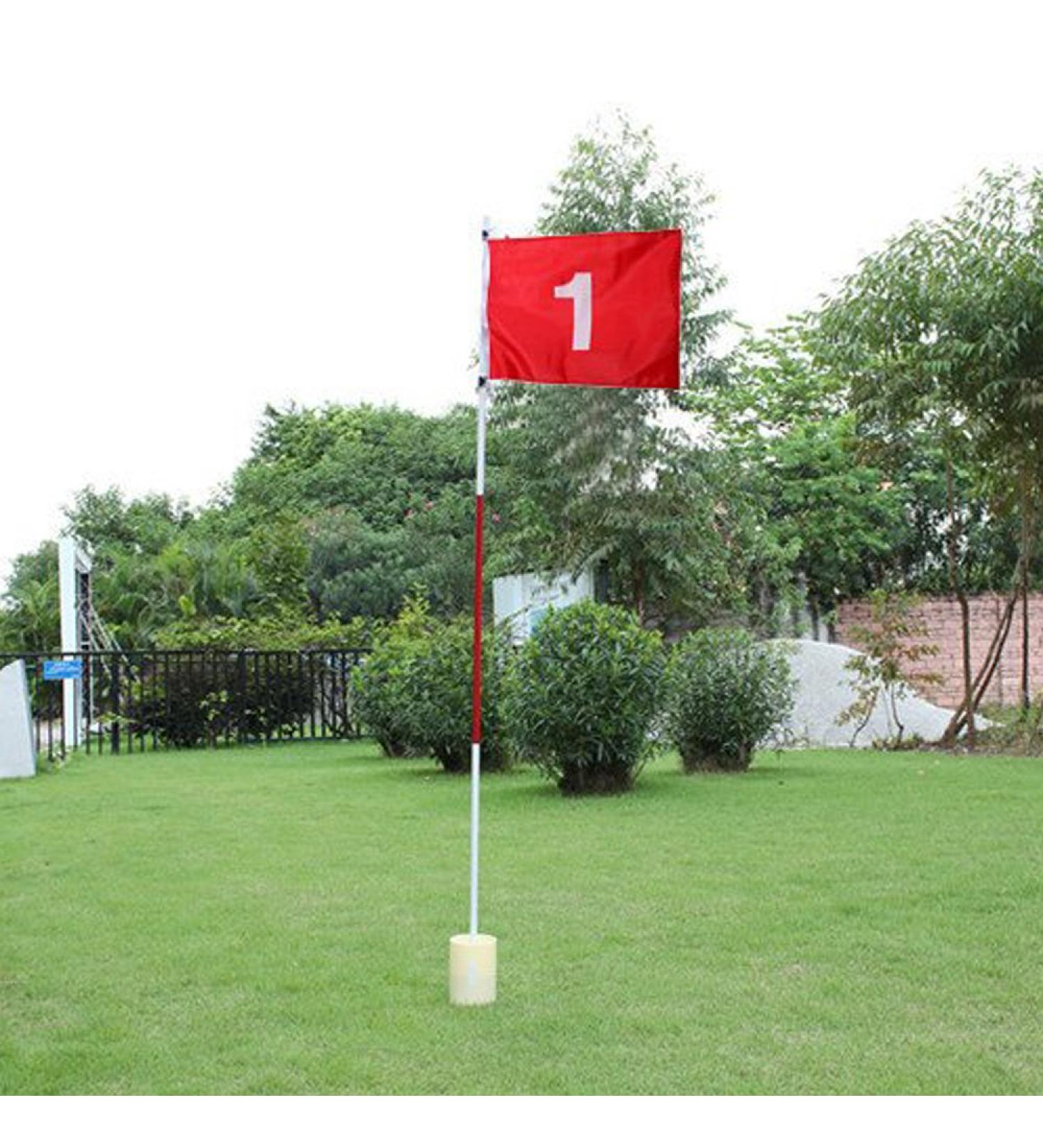 Boshen Golf Flagstick Practice Set for Backyard Putting Green - 1 Set/2 Set Hole Cup Flags - Buy Online on GoSupps.com