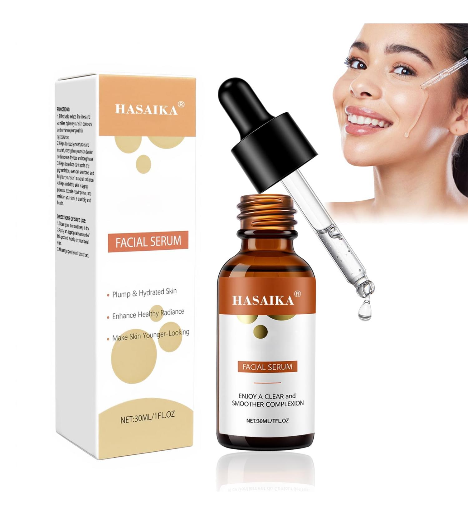  HASAIKA Illuminating Serum Face Serum Deeply Nourishing and Moisturizing Suitable for Use on Face Neck and Eye Area (30ml) - Buy Online on GoSupps.com