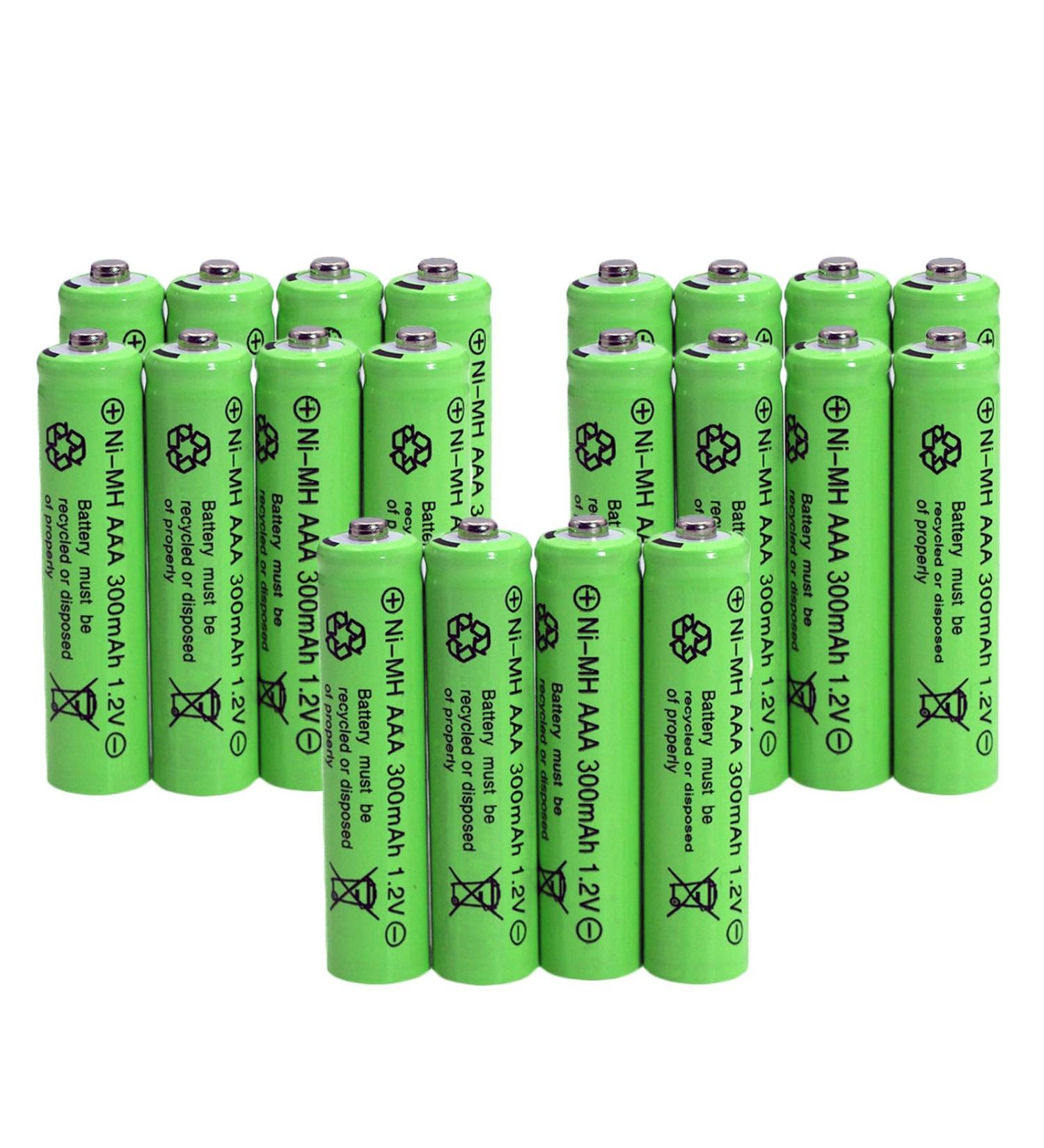 20 Packs 1.2V AAA 300mAh Ni-MH Rechargeable Batteries for Solar Lights Outdoor Garden Solar Light Lamp - Buy Online on GoSupps.com