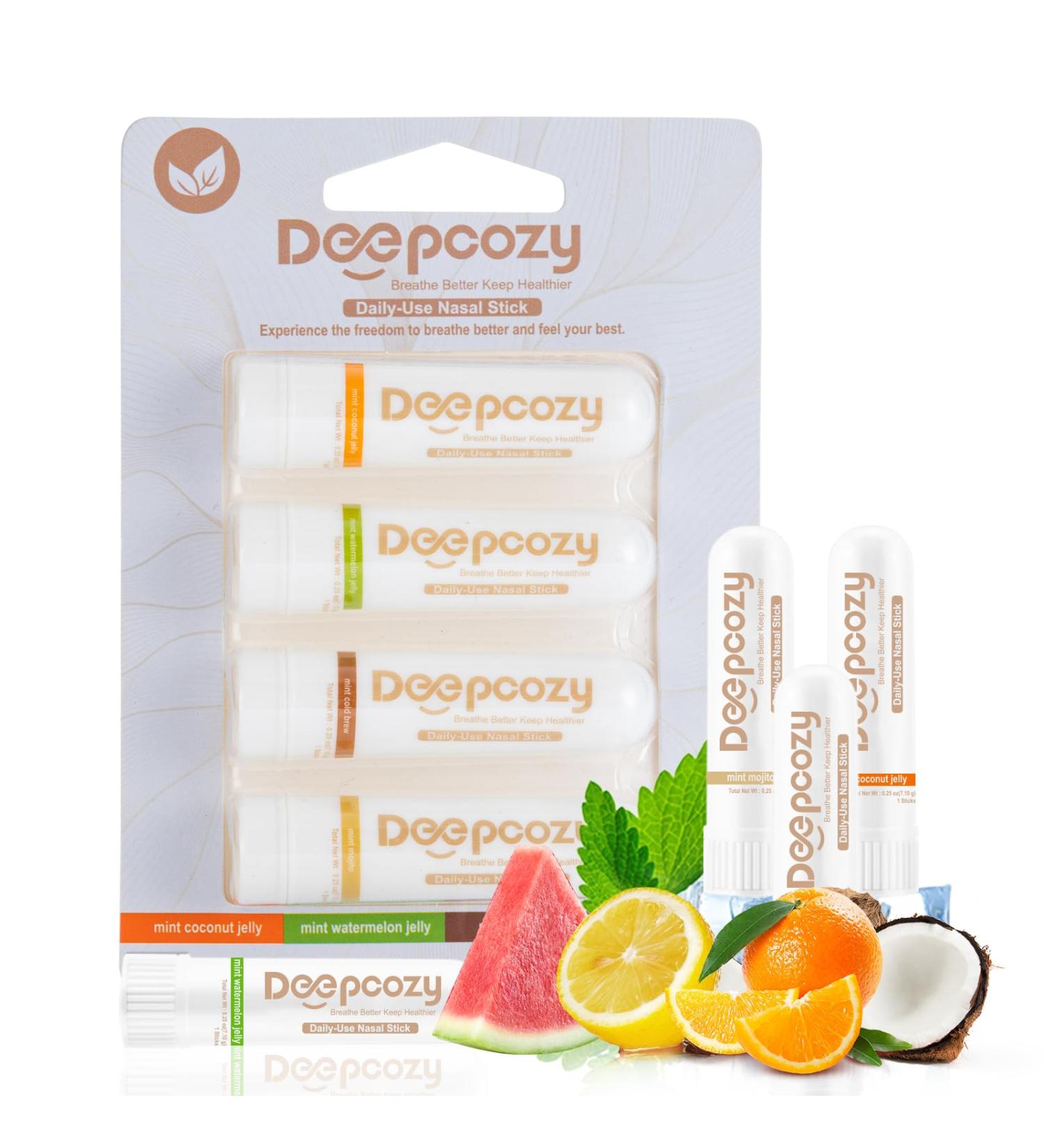 Nasal Stick for Adults 4 Pack Nasal Inhaler Stick for Distraction Relief & Mild Stress Portable Nasal Sticks Nose Inhaler Stick with Menthol (Coconut Watermelon Cold-Brew Mojito) Mint Coconut/ Watermelon/ Cold-brew/ Mo  - Buy Online on GoSupps.com