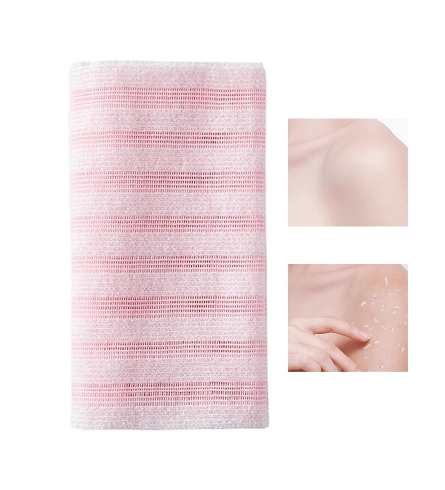 Chiffon de gommage pour le corps | Long tapis de bain double face Chiffon de lavage japonais | Pour le nettoyage le massage le gommage de toutes les peau hommes femmes personnes g es adultes - Buy Online on GoSupps.com