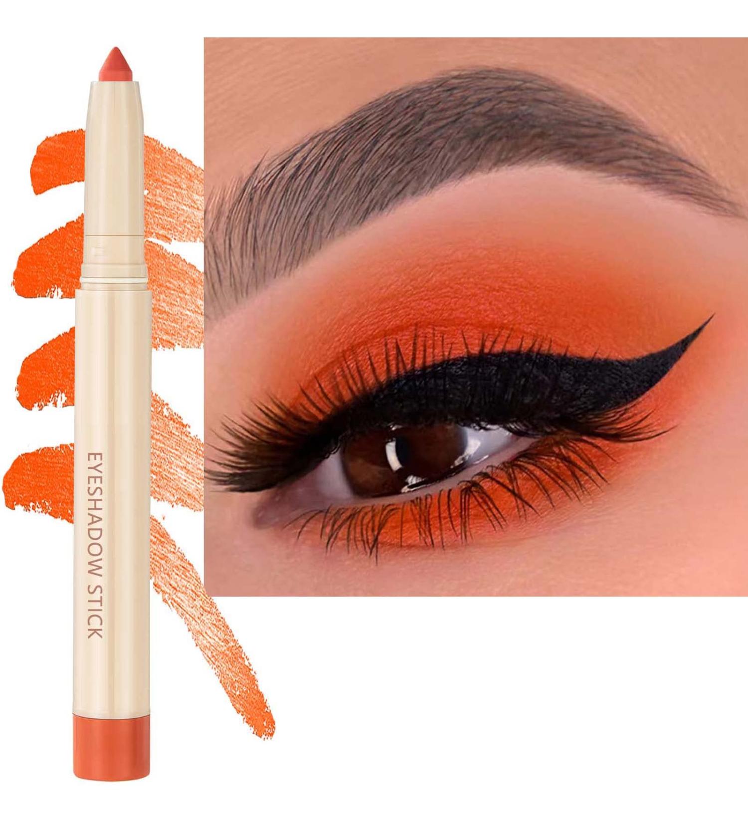 Metiplou Shimmer Eyeshadow Stick - Waterproof & Long-Lasting Glitter Eyeshadow Pencil in Orange - Buy Online on GoSupps.com