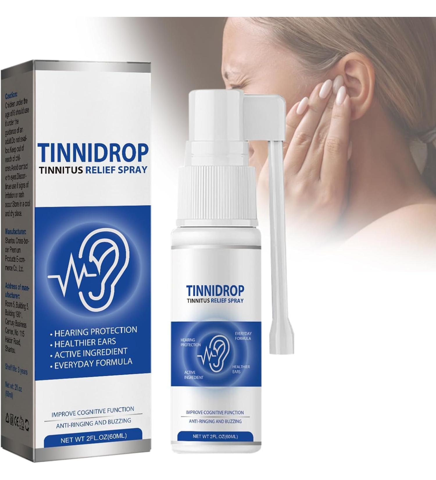 Tinnidrop Tinnitus Relief Spray Tinnitus Relief Spray Tinnitus Relief for Ringing Ears Relieve Ear Discomfort Earwax Cleaning Care Spray for Relieves Tinnitus Ear Back (1 Pcs) - Buy Online on GoSupps.com