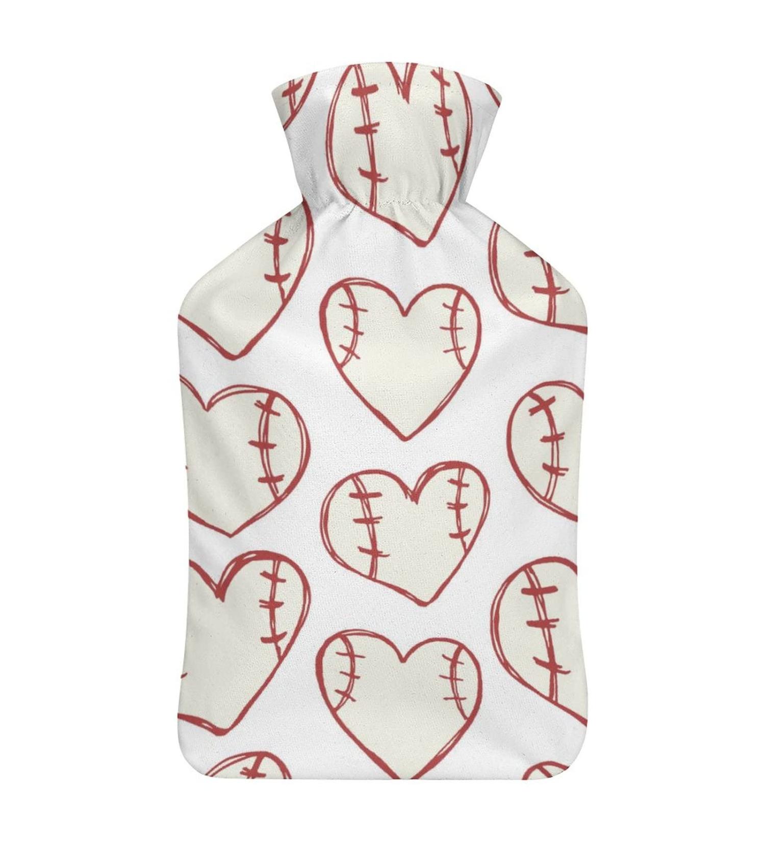 Hot Water Bottle with Lid - Baseball Sport Ball Rubber for Pain Relief Cramps Foot Warmer & Therapy | International Shipping - Buy Online on GoSupps.com